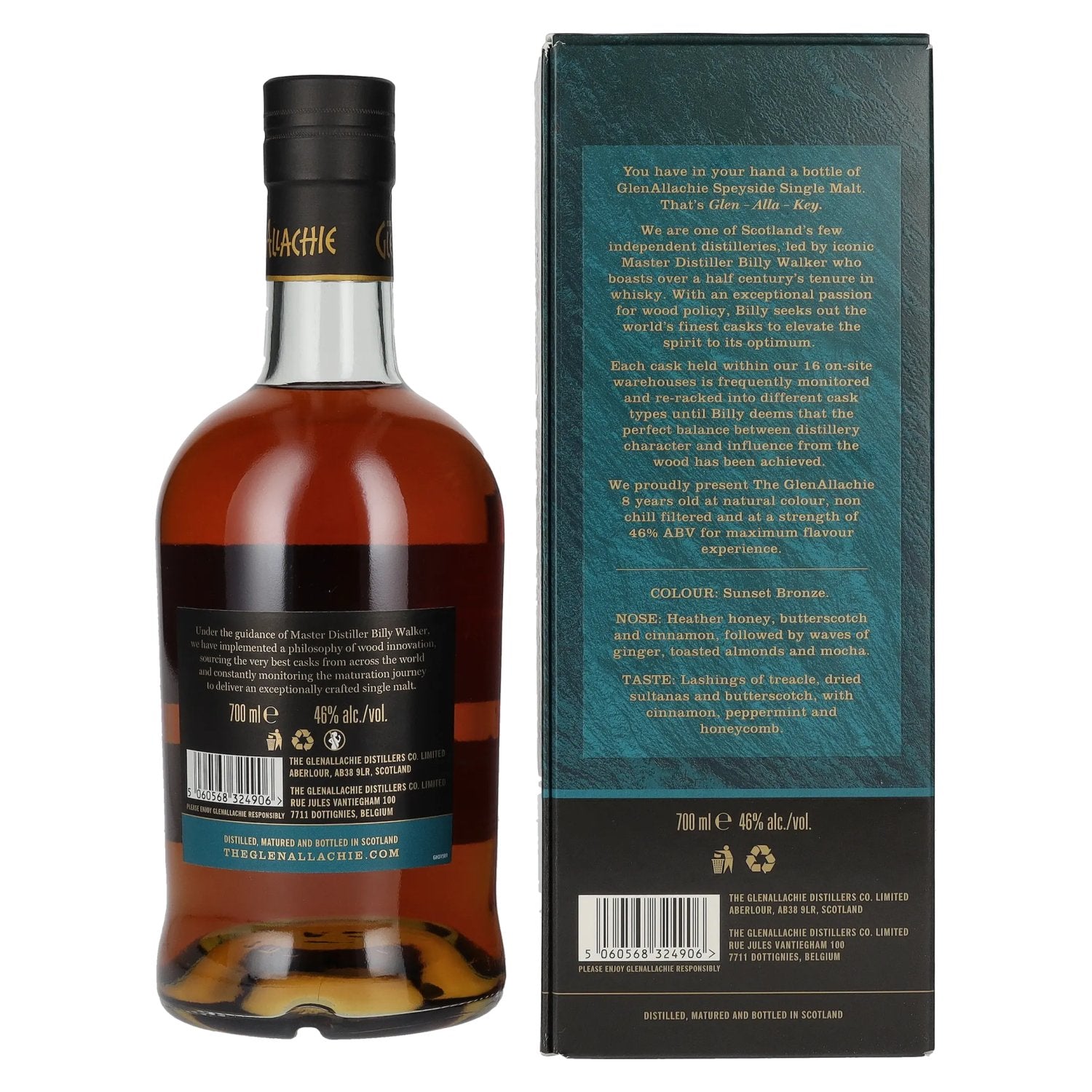 The GlenAllachie 8 Years Old Speyside Single Malt 46% Vol. 0,7l en boîte cadeau