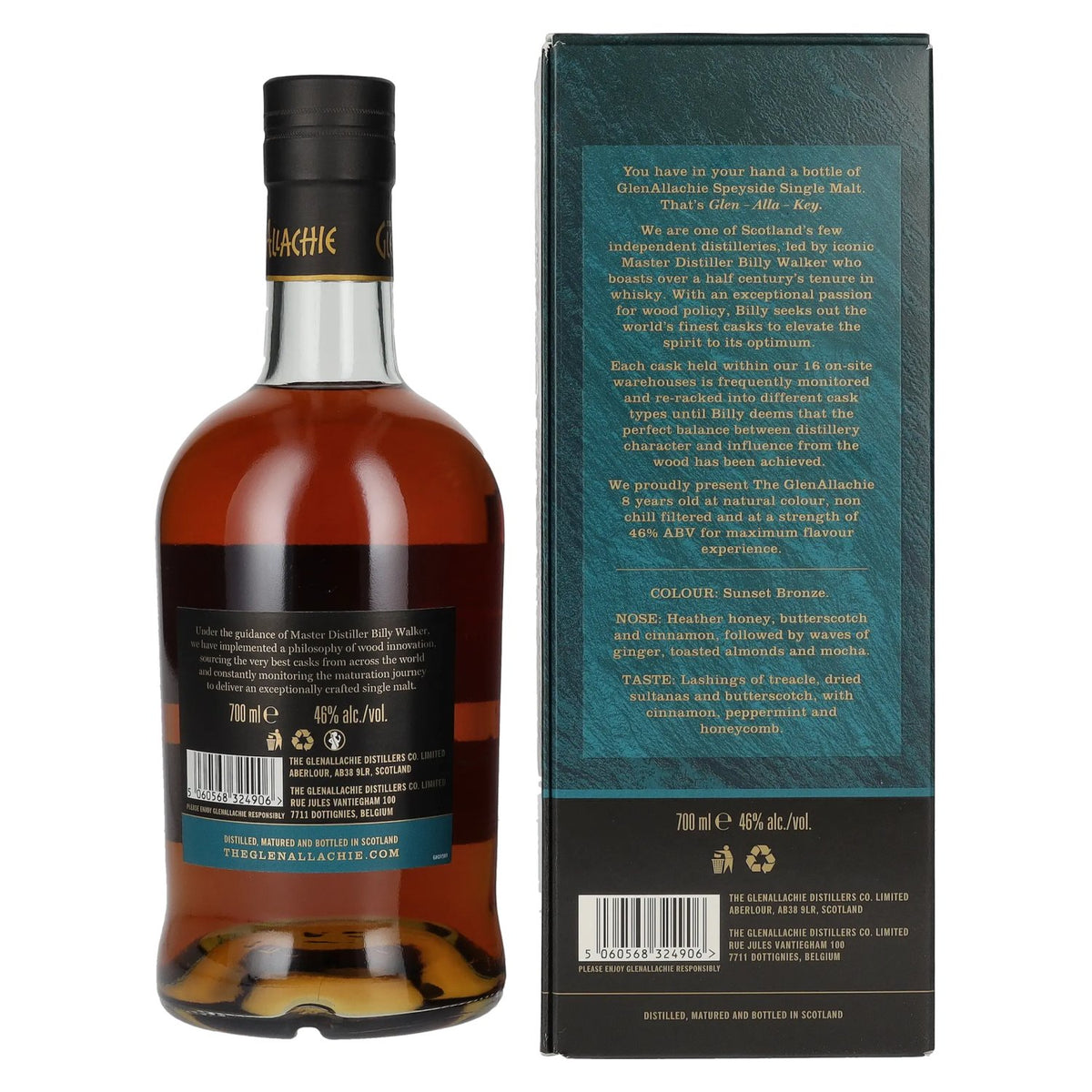 The GlenAllachie 8 Years Old Speyside Single Malt 46% Vol. 0,7l en boîte cadeau