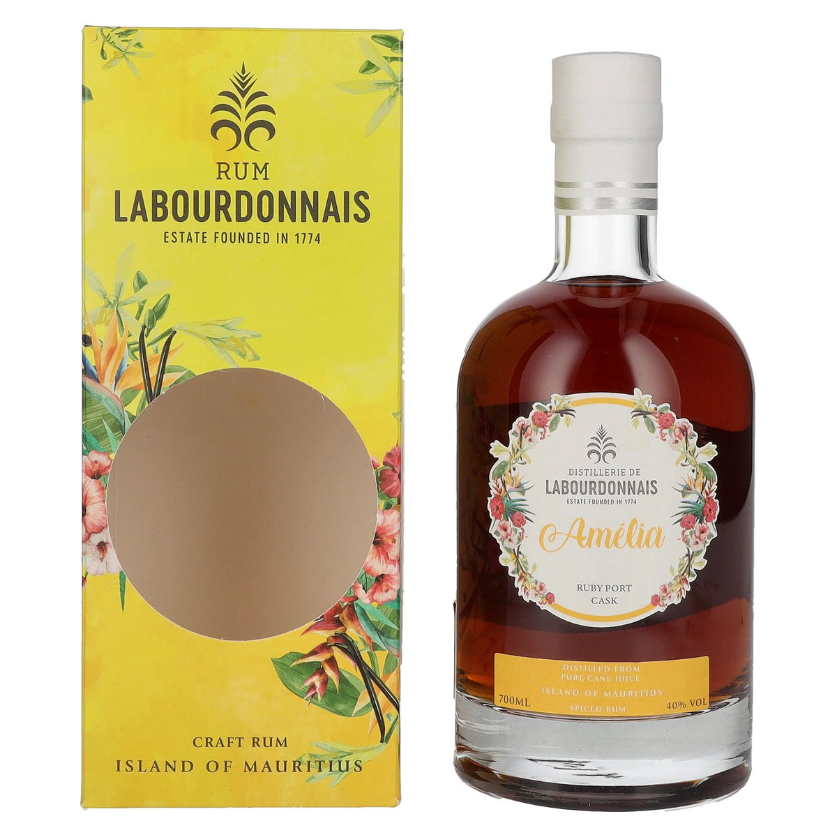 Labourdonnais Amélia Ruby Port Cask 40% Vol. 0,7l in gift box