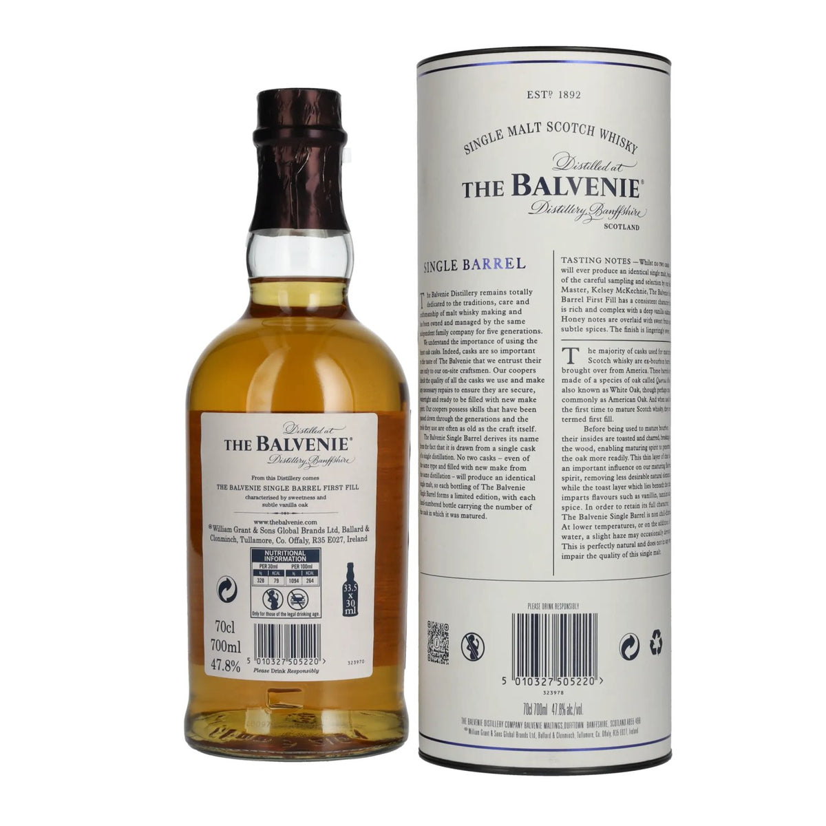 The Balvenie 12 Years Old Single Barrel First Fill 47,8% Vol. 0,7l in Geschenkbox