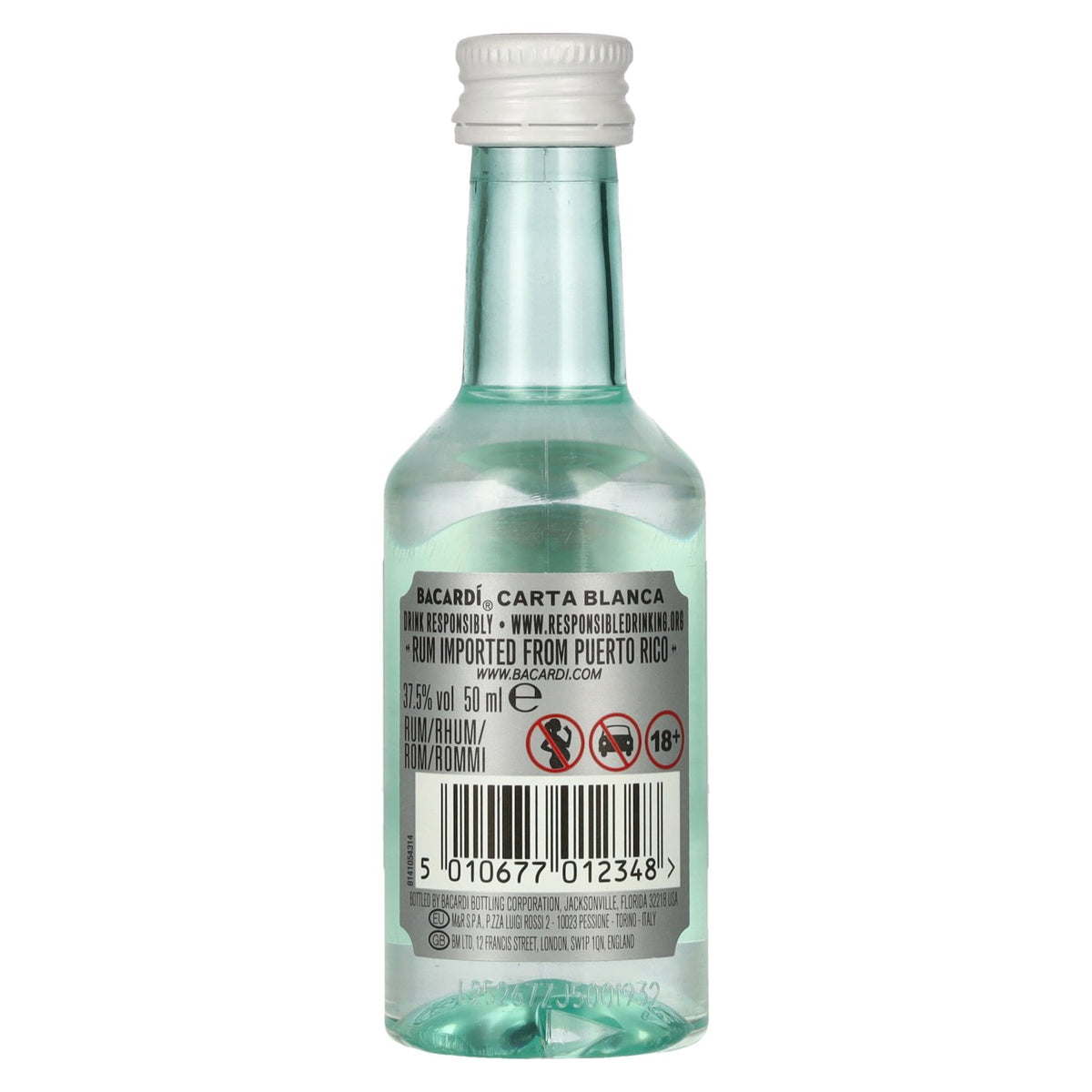 Bacardi Roner Carta Blanca Superior 37,5% Vol. 0,05l PET