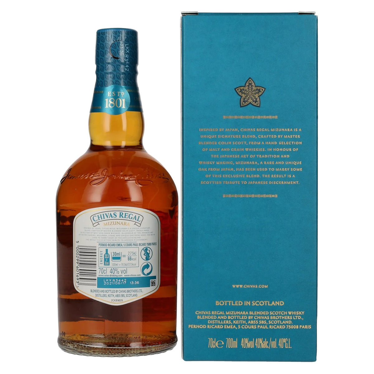 Chivas Regal MIZUNARA Blended Scotch Whisky 40% Vol. 0,7l in gift box