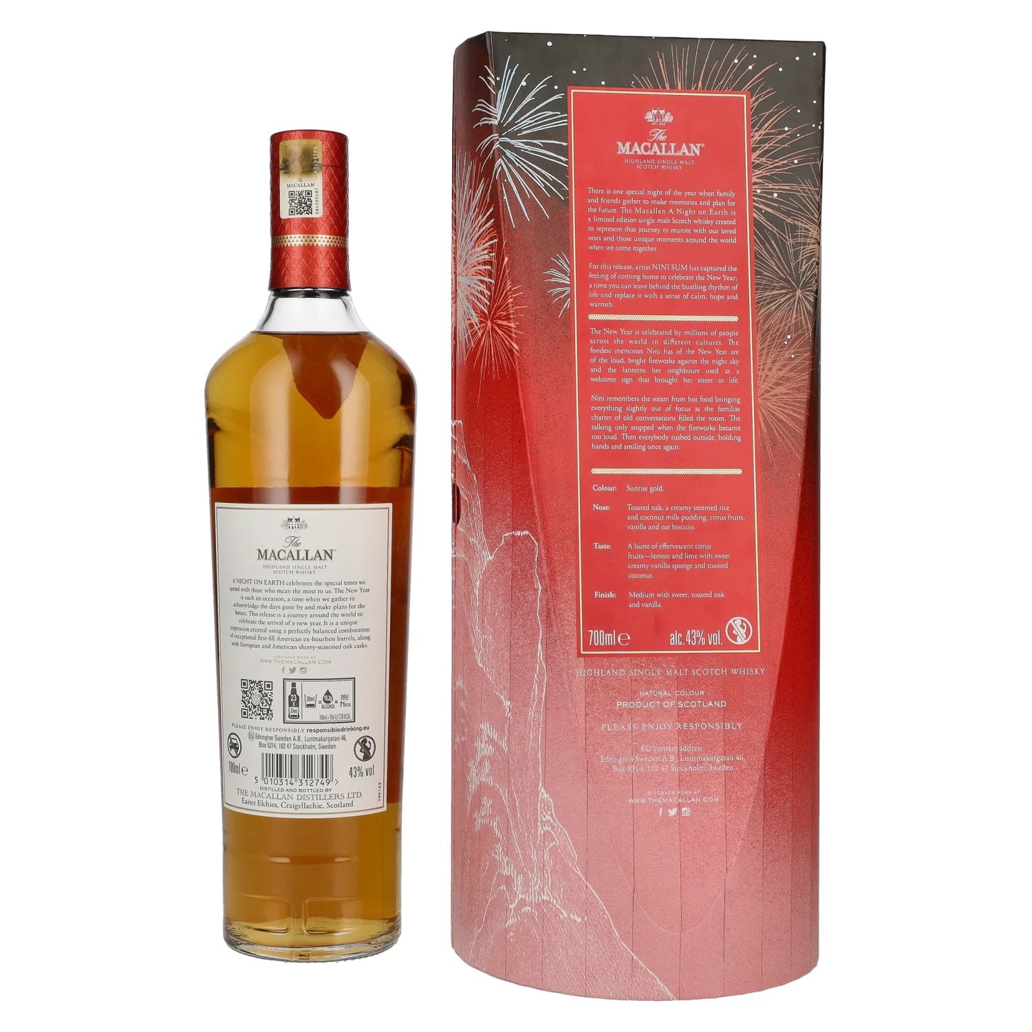 The Macallan A NIGHT ON EARTH THE JOURNEY 2023 43% vol. 0,7l en coffret cadeau