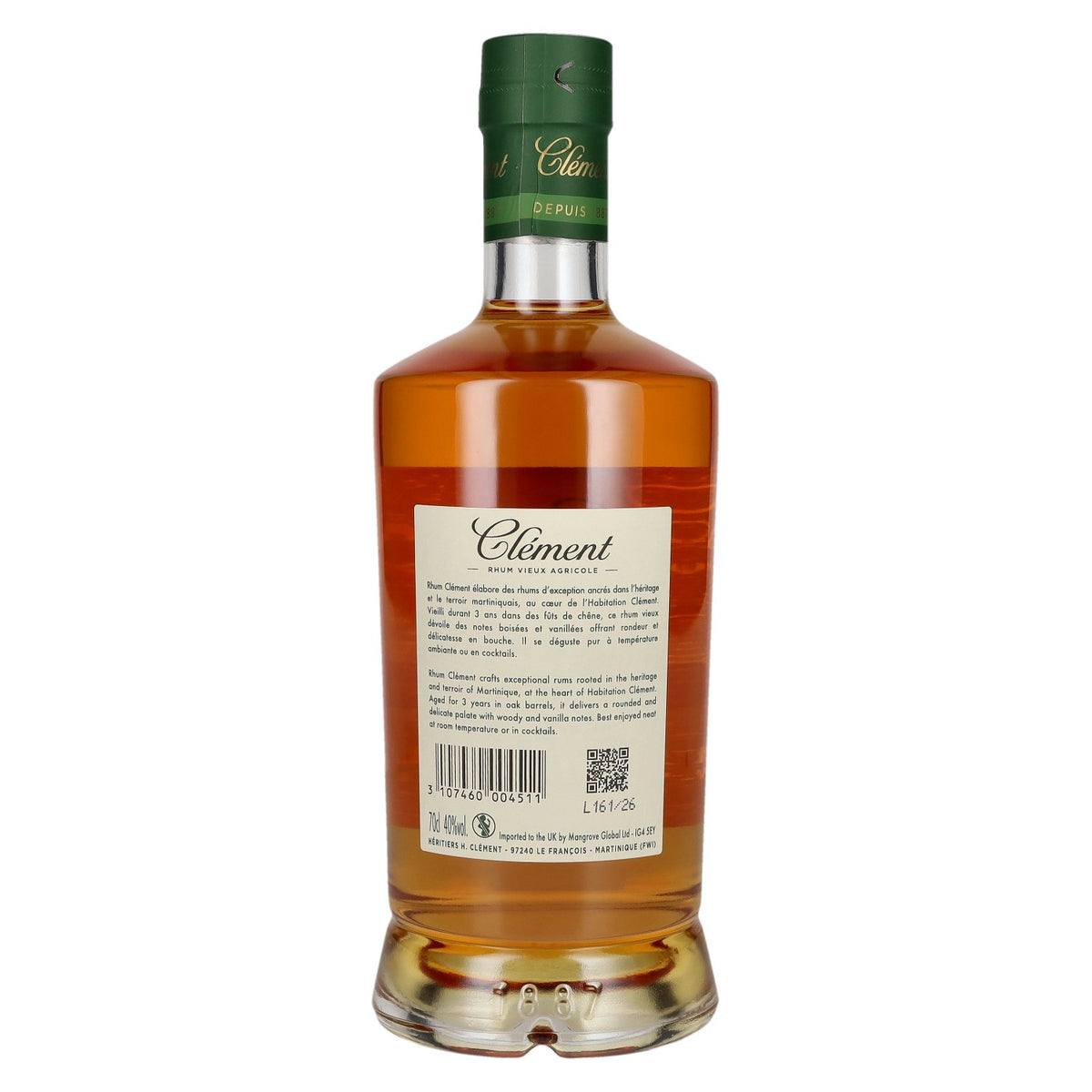 Clément Rhum Vieux Agricole V.O. Martinique 40% Vol. 0,7l Green Label