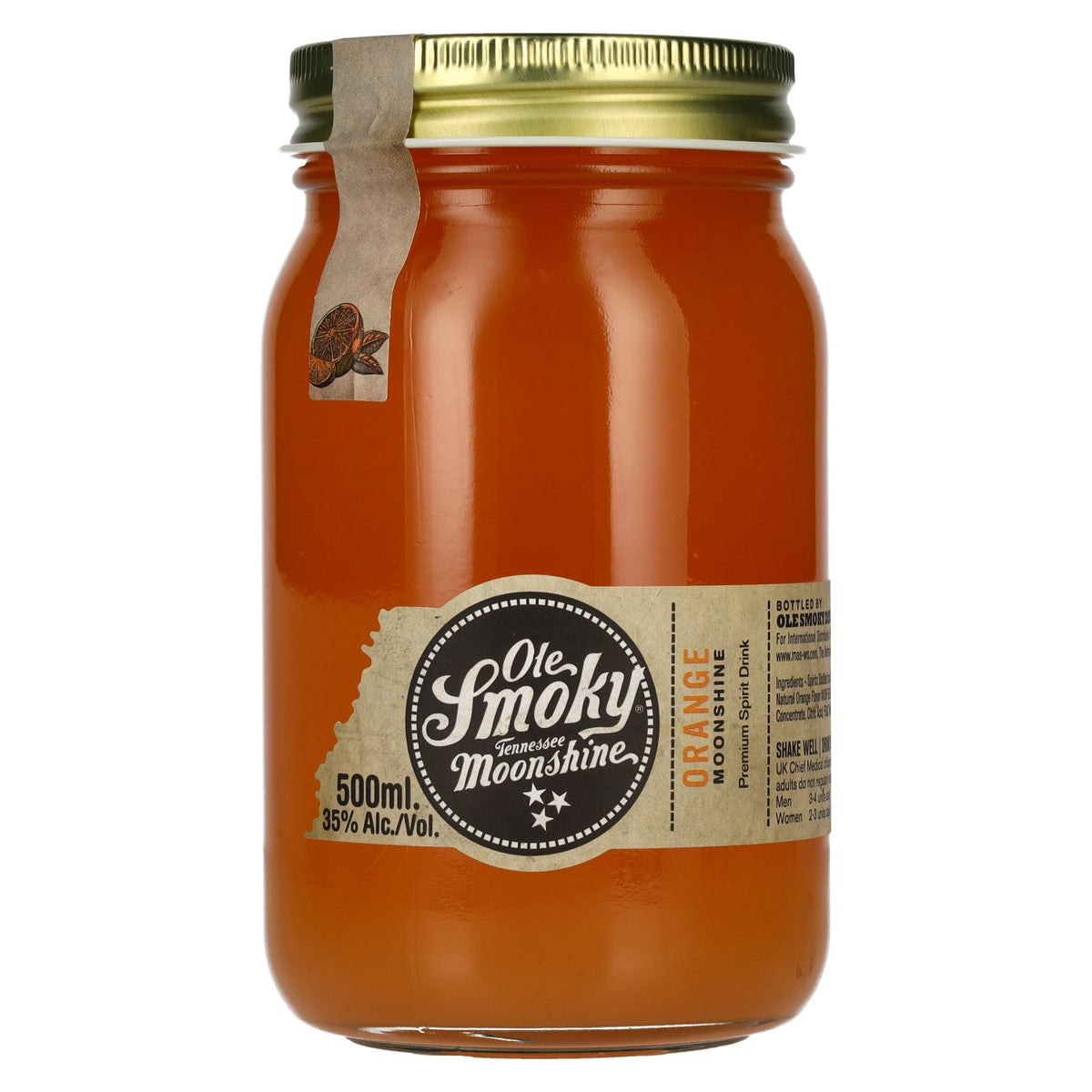 Ole Smoky Tennessee Moonshine ORANGE 35% vol. 0,5l