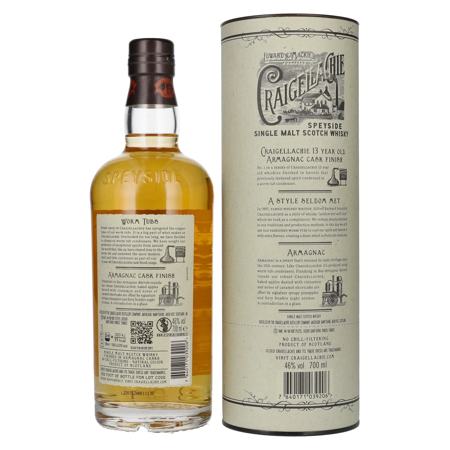 Craigellachie 13 Years Old Bas Armagnac Cask Finish Speyside Single Malt 46% Vol. 0,7l in Geschenkbox