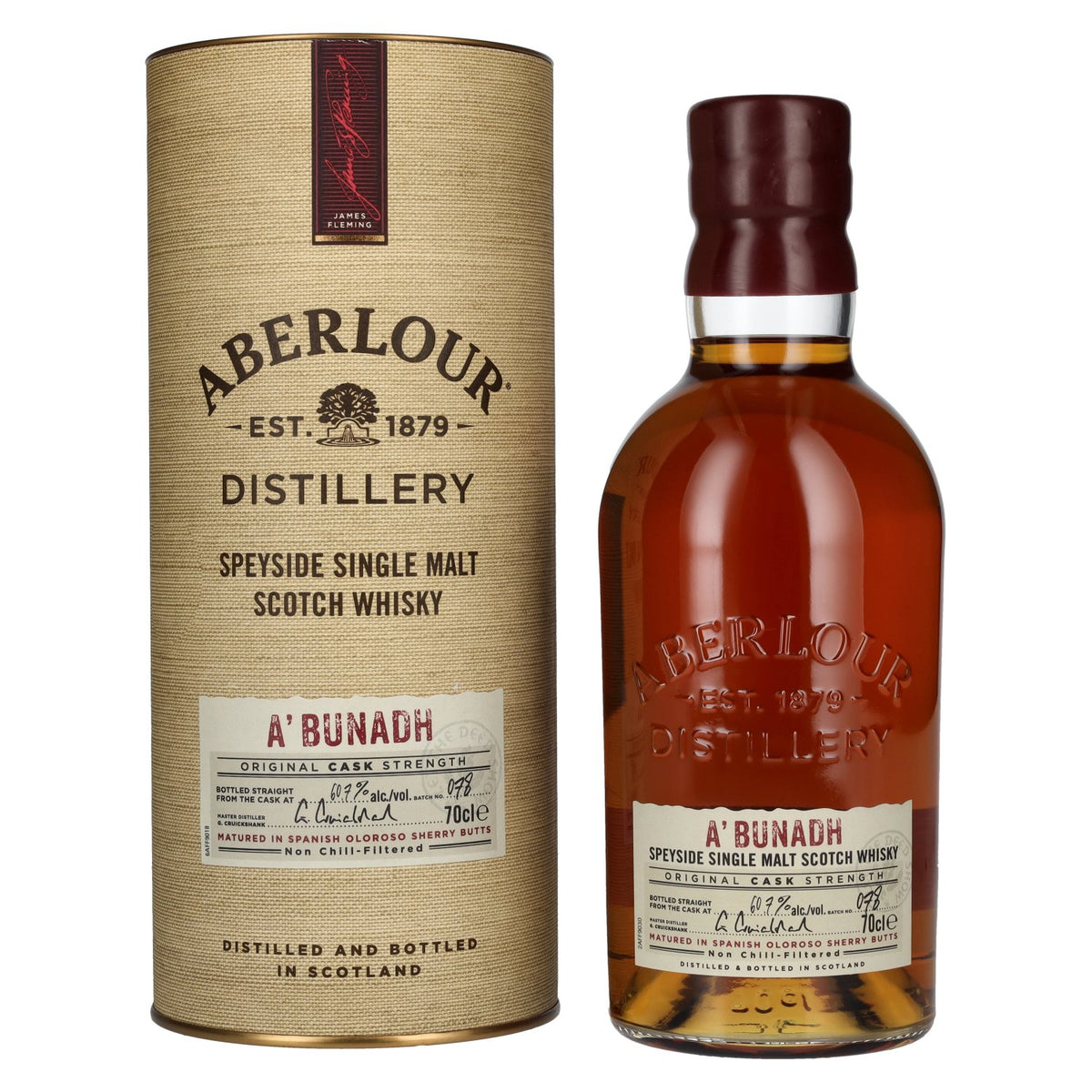 Aberlour A'BUNADH Original Cask Strength Batch No. 78 60,7% Vol. 0,7l in Geschenkbox