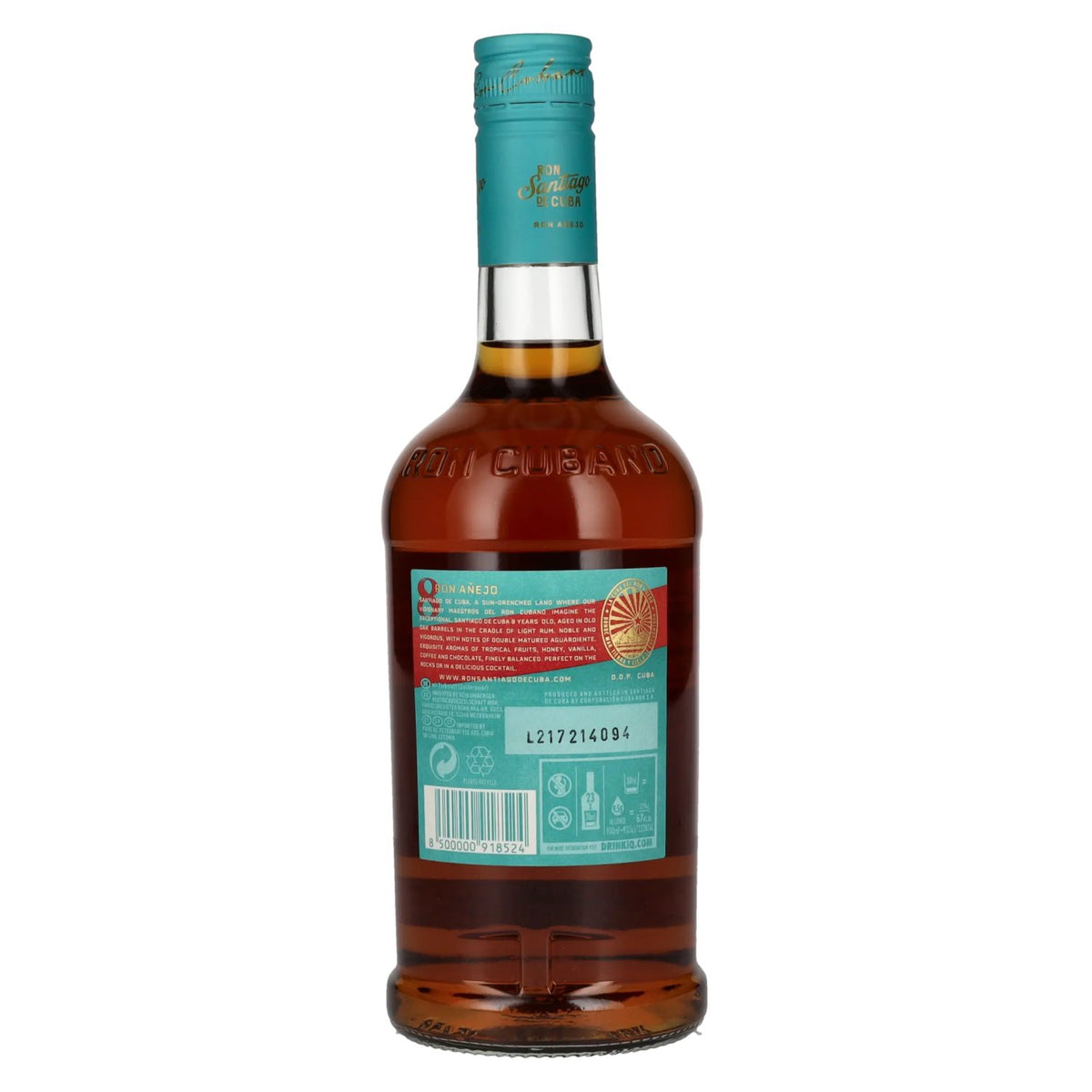 Ron Santiago de Cuba Ron Añejo 8 Años 40% Vol. 0,7l