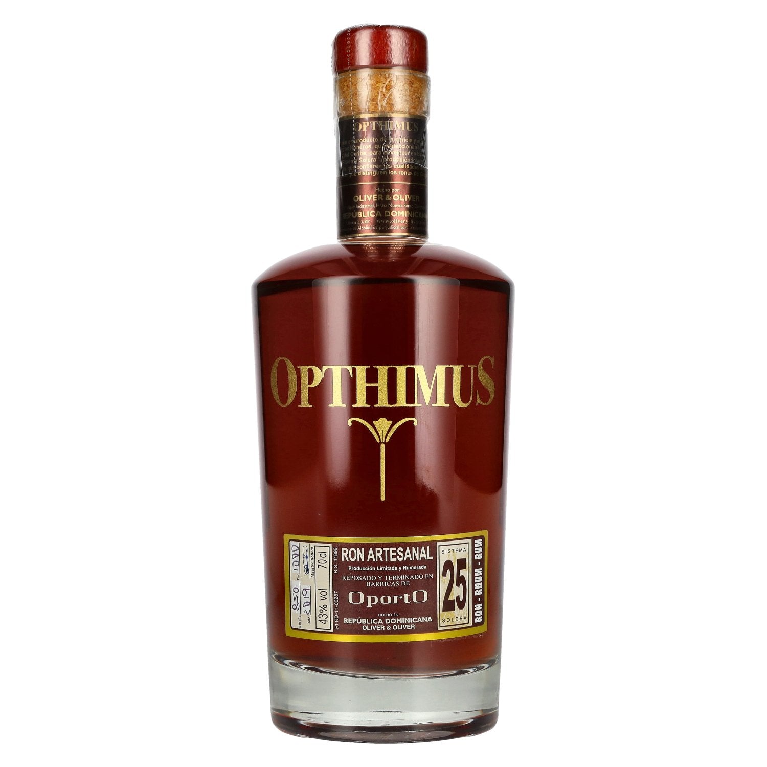 Opthimus 25 Sistema Solera OportO Ron Artesanal 43% Vol. 0,7l