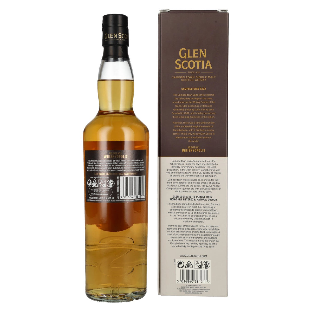 Glen Scotia Campbeltown SAGA WHISKYPOLIS Release No. 1 50% vol. 0,7l en coffret cadeau