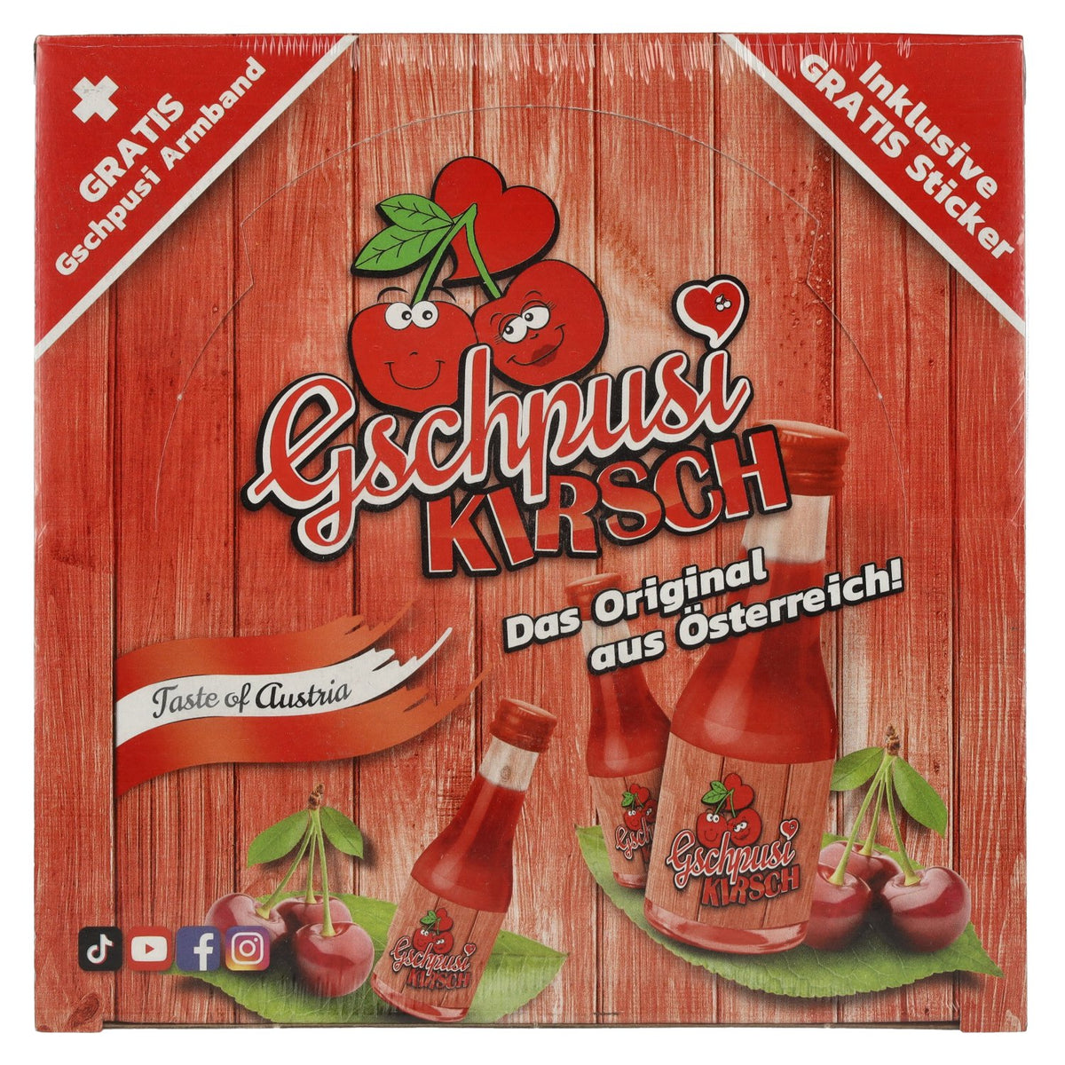 Gschpusi Kirsch 20% Vol. 25x0,02l with sticker