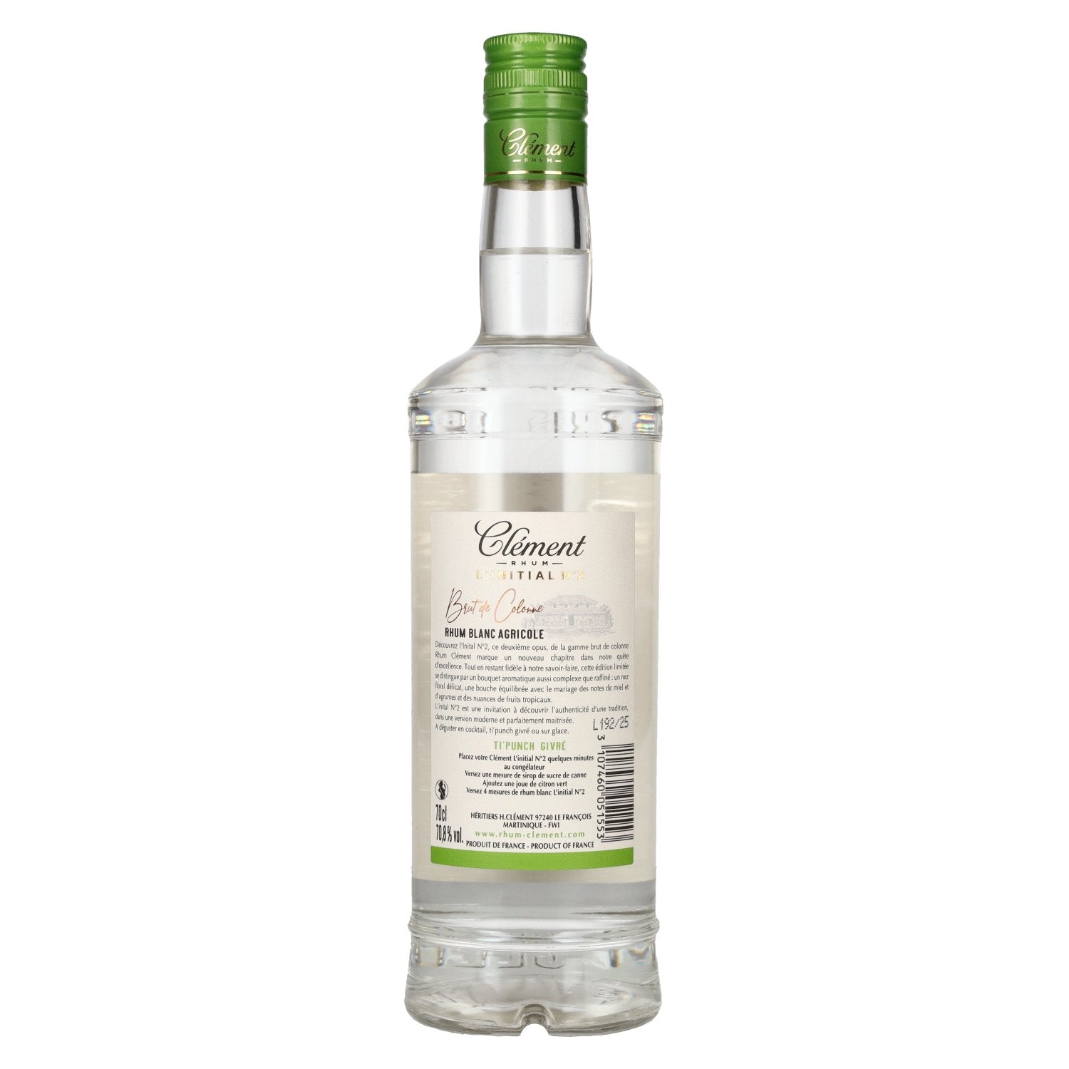 Clément Rhum L'Initial Agricole Blanc 70,8% Vol. 0,7l