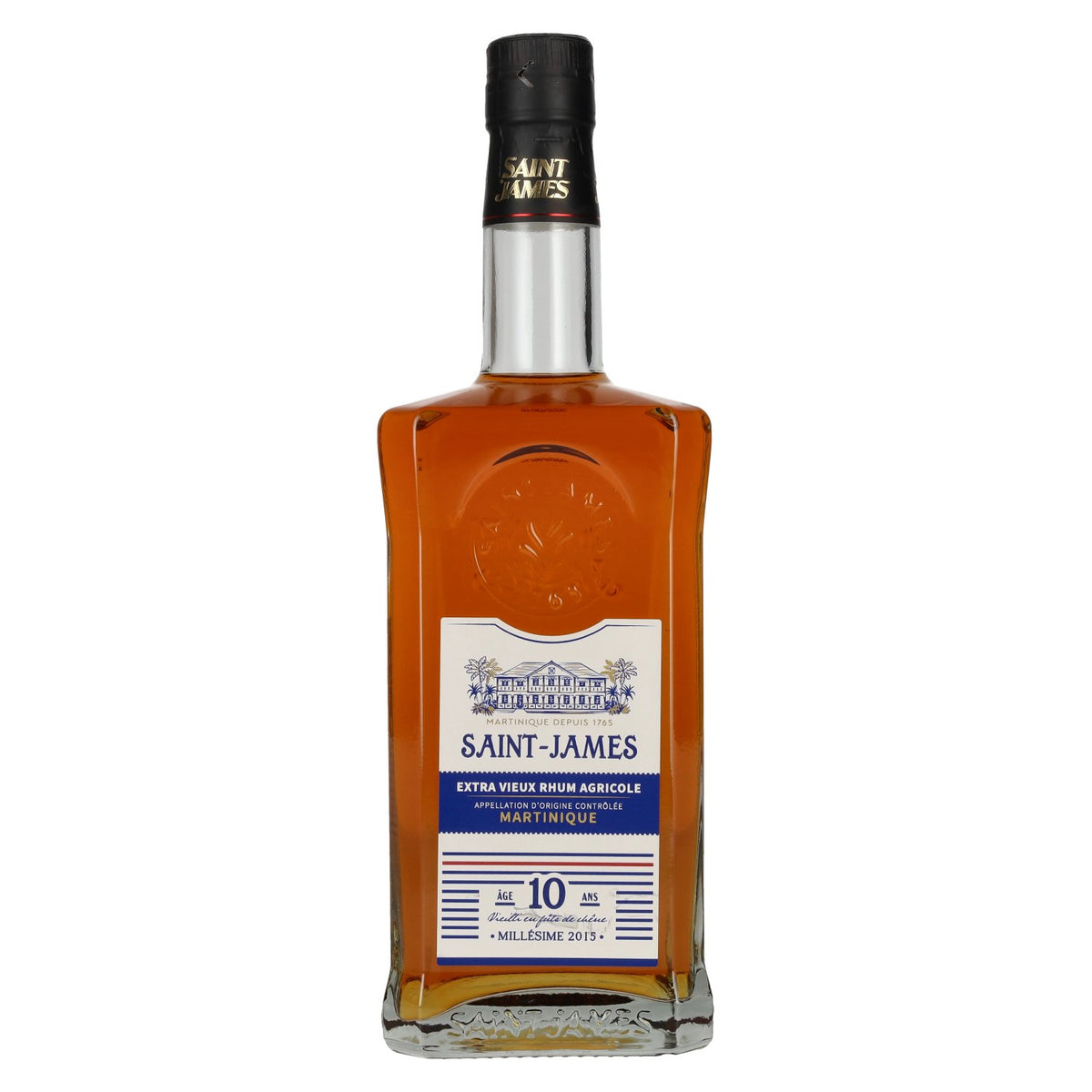 Saint James 10 ANS Extra Vieux Rhum Agricole de Martinique Millésime AOC 2015 42,5 % vol. 0,7 l