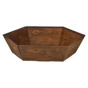 VINTAGE Hexagonal Gift Basket, Wood-effect, Large, 41.5 x 46.5 x 15.5 cm