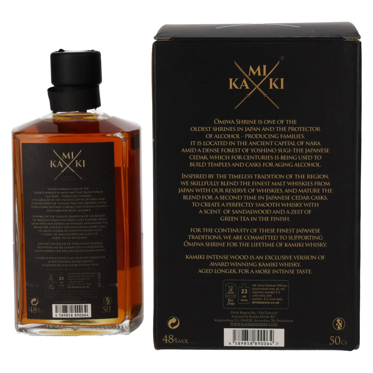 KAMIKI Intense Wood Blended Malt Whisky 48% Vol. 0,5l in gift box