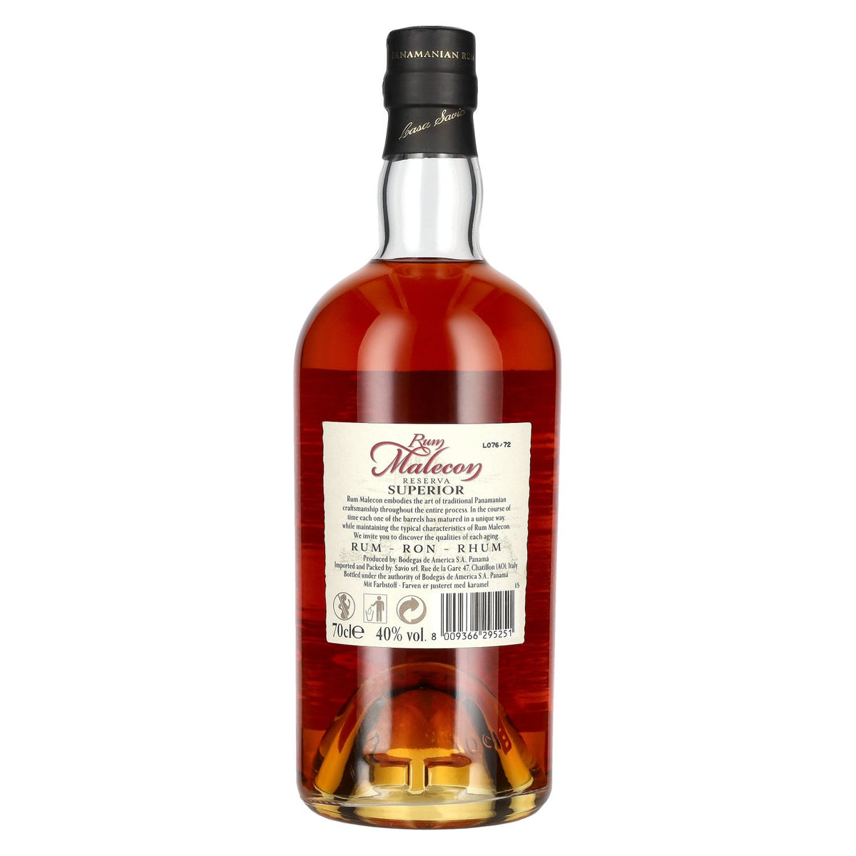Rum Malecon Añejo 15 Años Reserva Superior 40% Vol. 0,7l