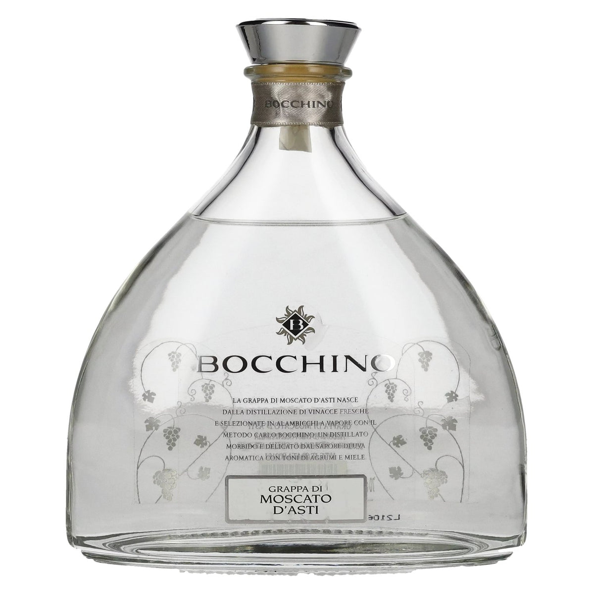 Bocchino Grappa made from MOSCATO D'ASTI 40% ABV 0.7l
