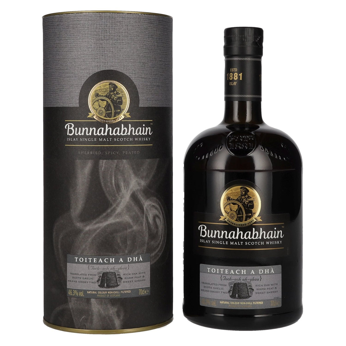 Bunnahabhain TOITEACH A DHÀ Islay Single Malt Scotch Whisky 46,3% Vol. 0,7l en boîte cadeau