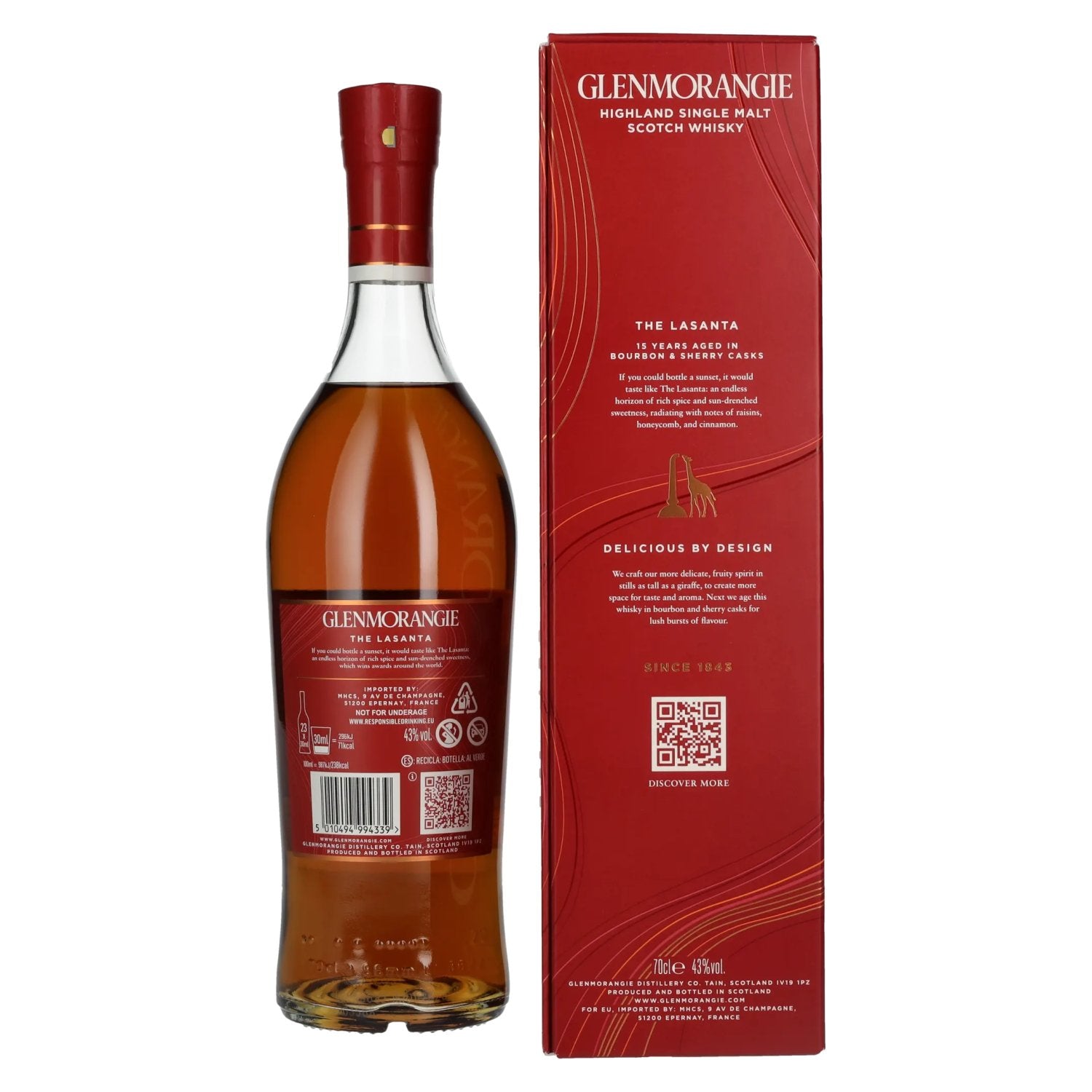 Glenmorangie THE LASANTA 15 Years Old Highland Single Malt 43% Vol. 0,7l in Geschenkbox
