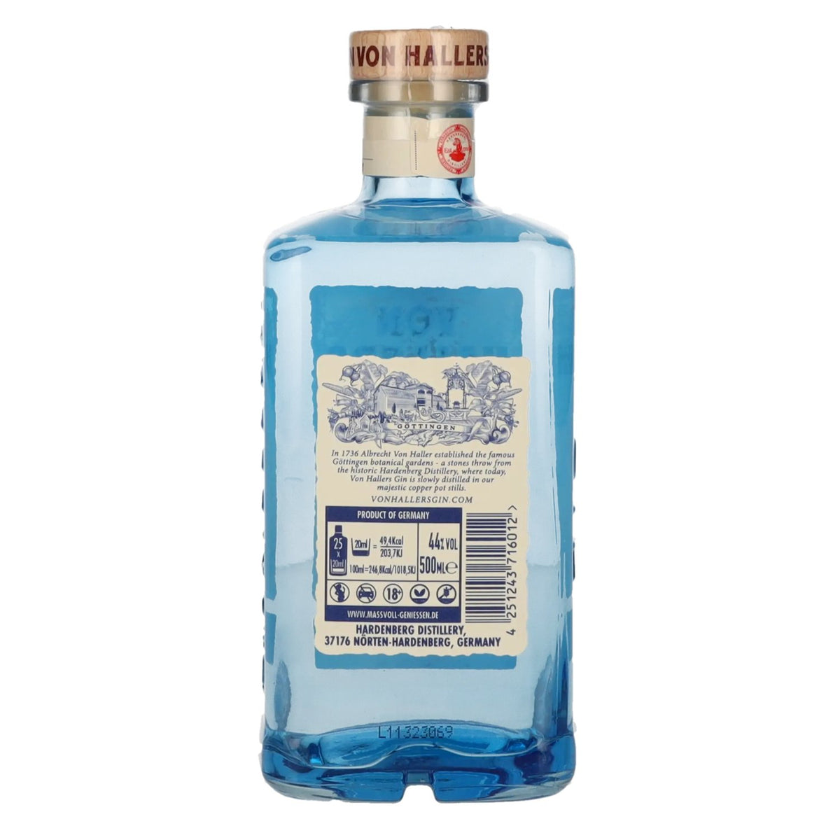Von Hallers Gin 44% vol. 0,5l