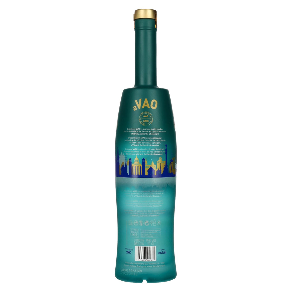 aVAO 1137 Barcelona Supreme Gin London Dry triple distillation 39 % vol. 0,7 l
