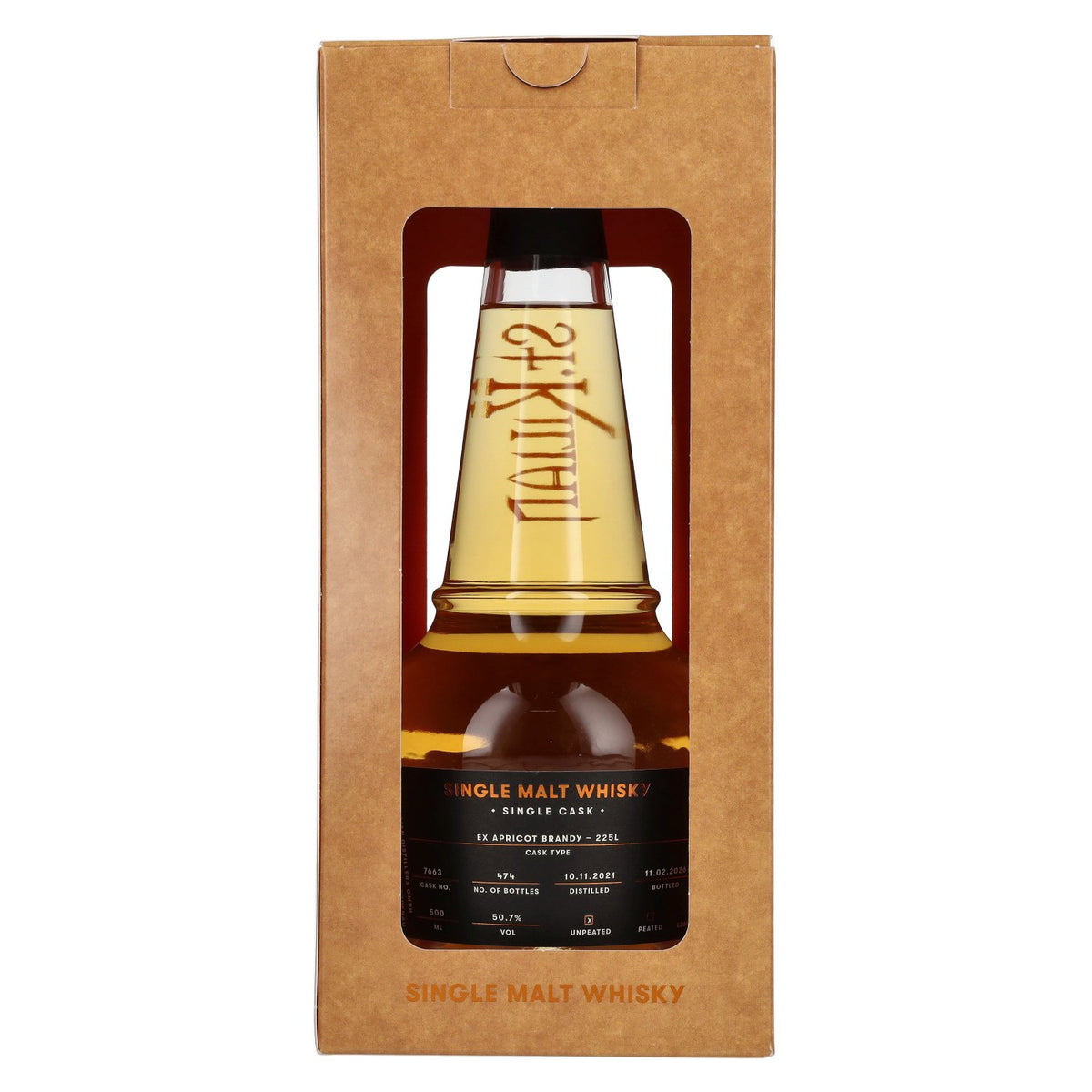 St. Kilian EX APRICOT BRANDY Single Cask Single Malt Whisky 50.7% vol. 0.5l in a gift box