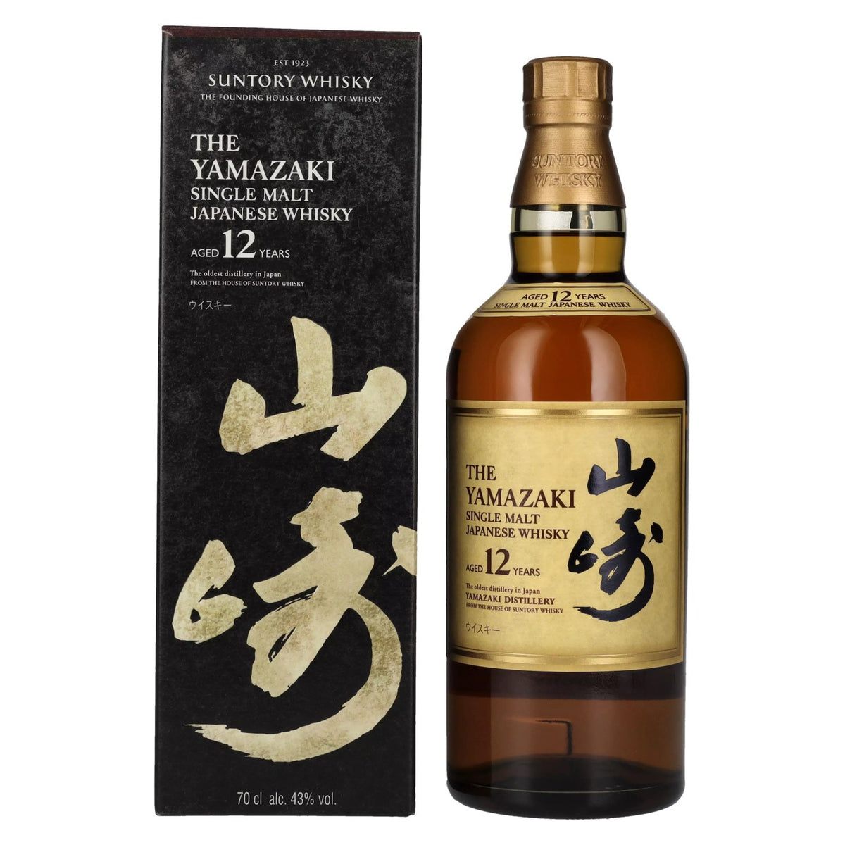 Suntory The Yamazaki 12 Years Old Single Malt Japanese Whisky 43% Vol. 0,7l en coffret cadeau