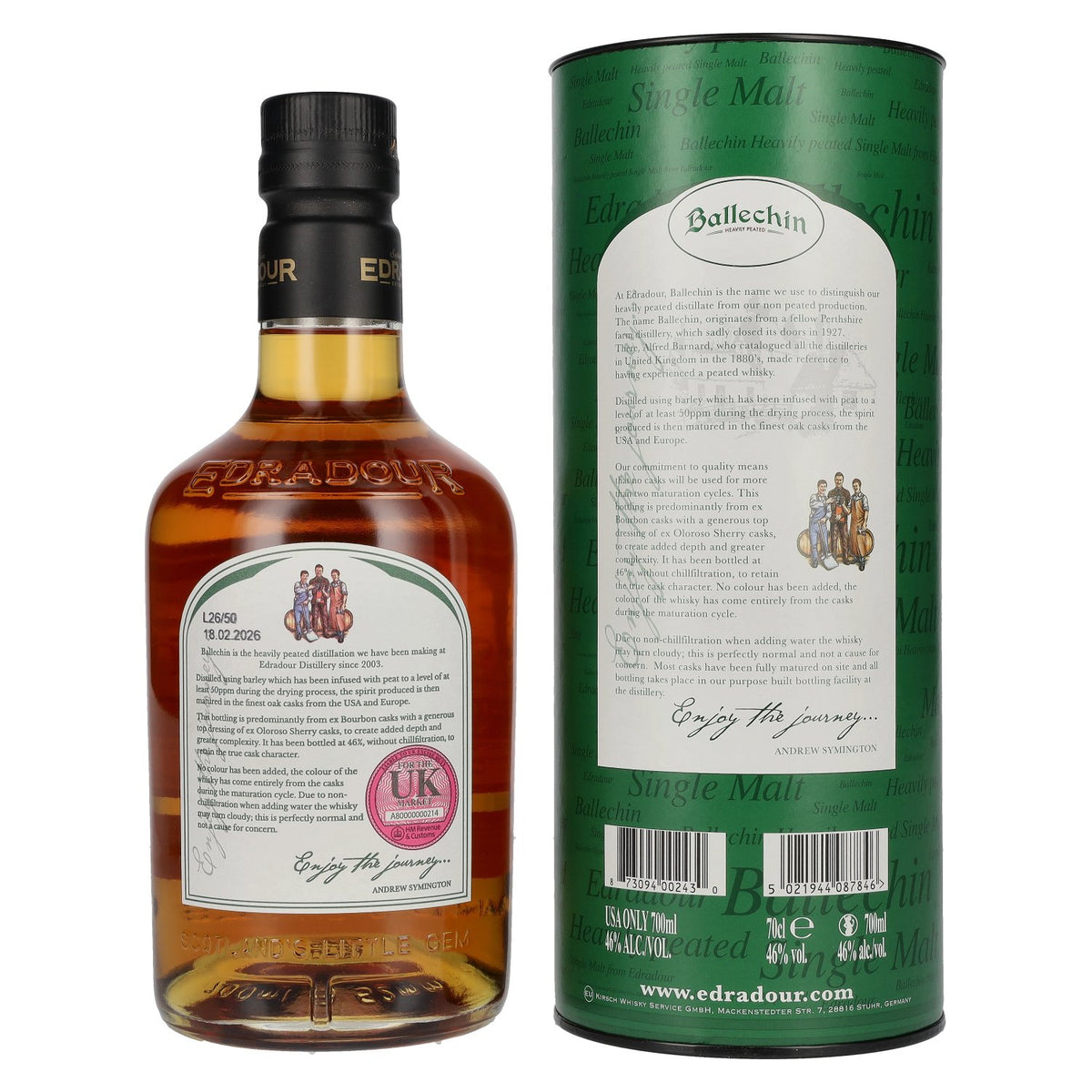 Edradour Ballechin 10 Years Old Highland Single Malt 46% Vol. 0,7l en boîte cadeau