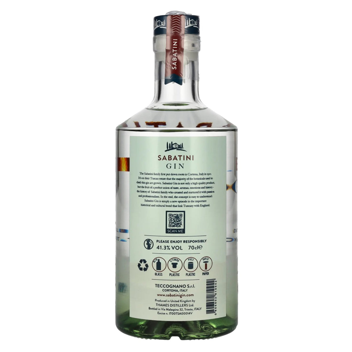 Sabatini Gin London Dry Gin 41,3% Vol. 0,7l