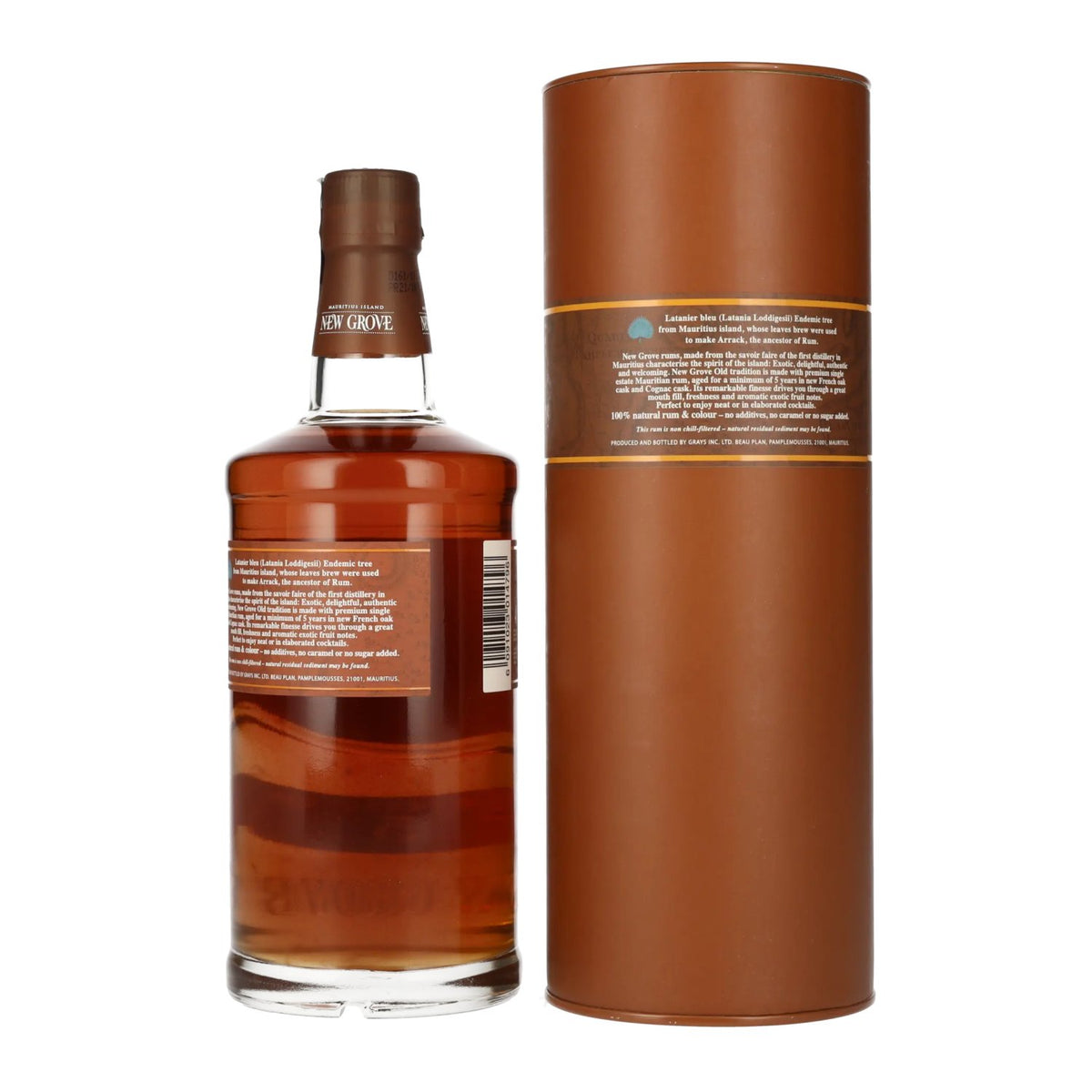 New Grove OLD TRADITION 5 Years Old Mauritius Island Rum 40% Vol. 0,7l en boîte cadeau