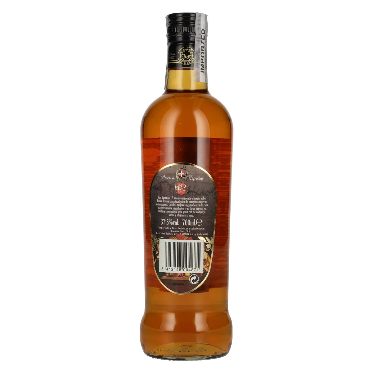 Ron Baoruco Ron Gran Añejo 12 Años Rum 37,5% Vol. 0,7l