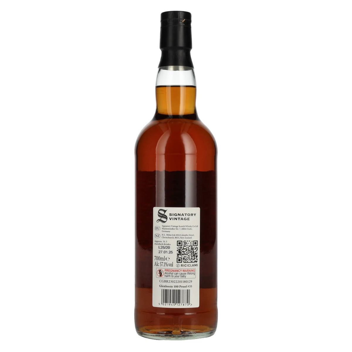Signatory Vintage 100 Proof Edition GLENLOSSIE 12 Years Old Single Malt #35 2012 57,1% Vol. 0,7l