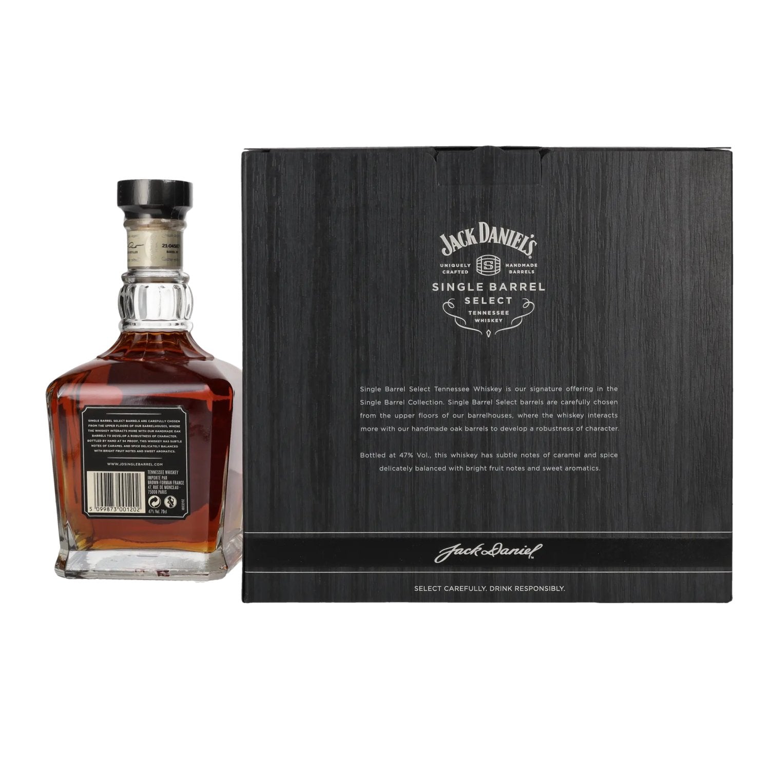 Jack Daniel's Select Single Barrel Tennessee Whiskey 47% Vol. 0.7l in gift box with snifter glass