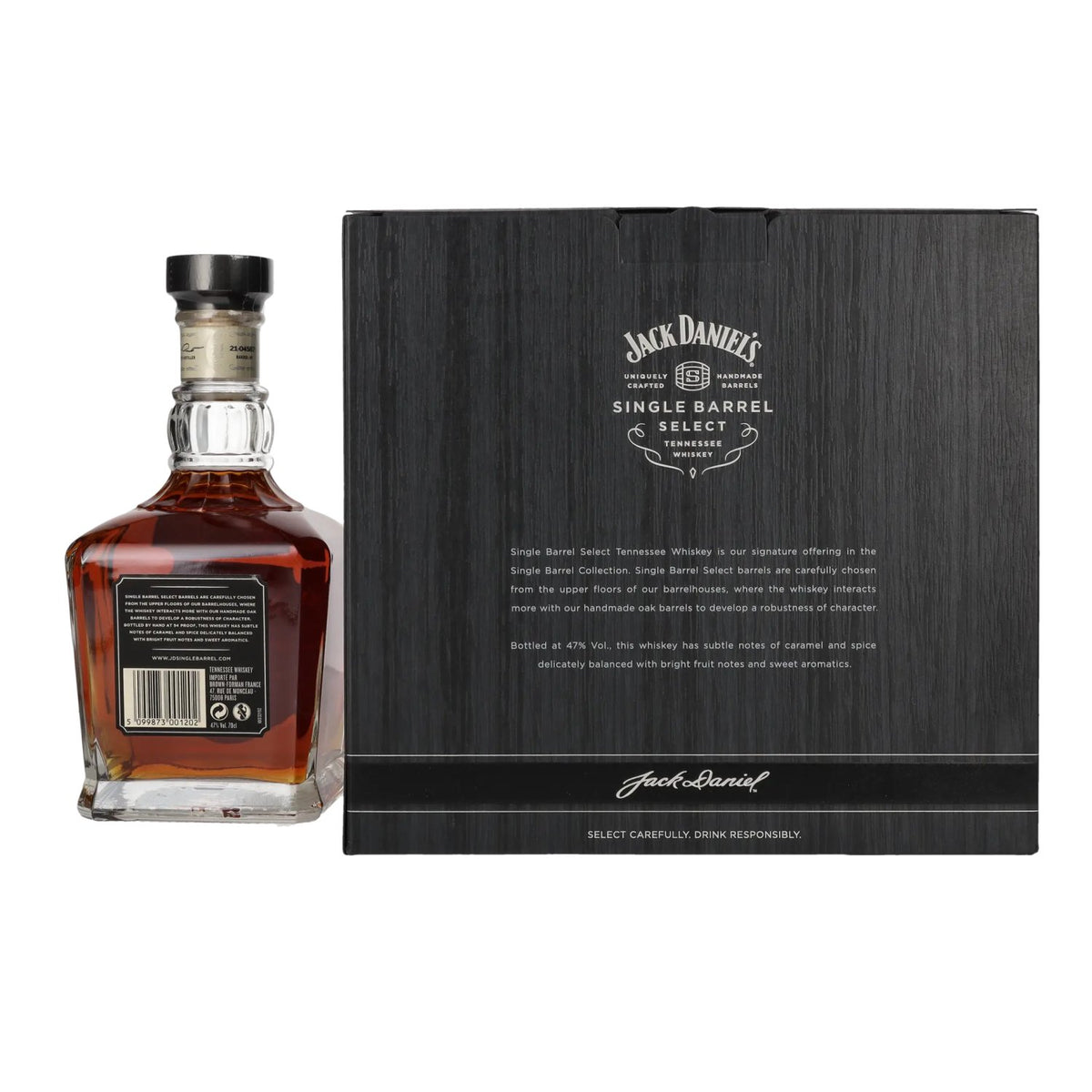 Jack Daniel's Select Single Barrel Tennessee Whiskey 47% Vol. 0,7l in Geschenkbox mit Snifter Glas