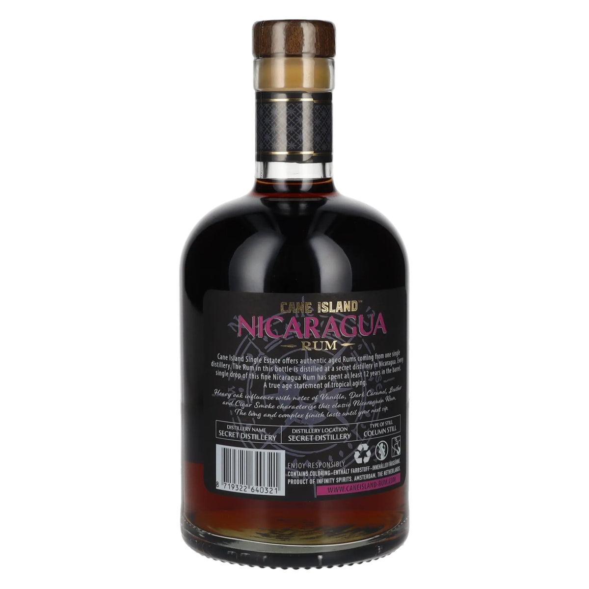 Cane Island NICARAGUA 12 Years Old Single Estate Rum 43% Vol. 0,7l