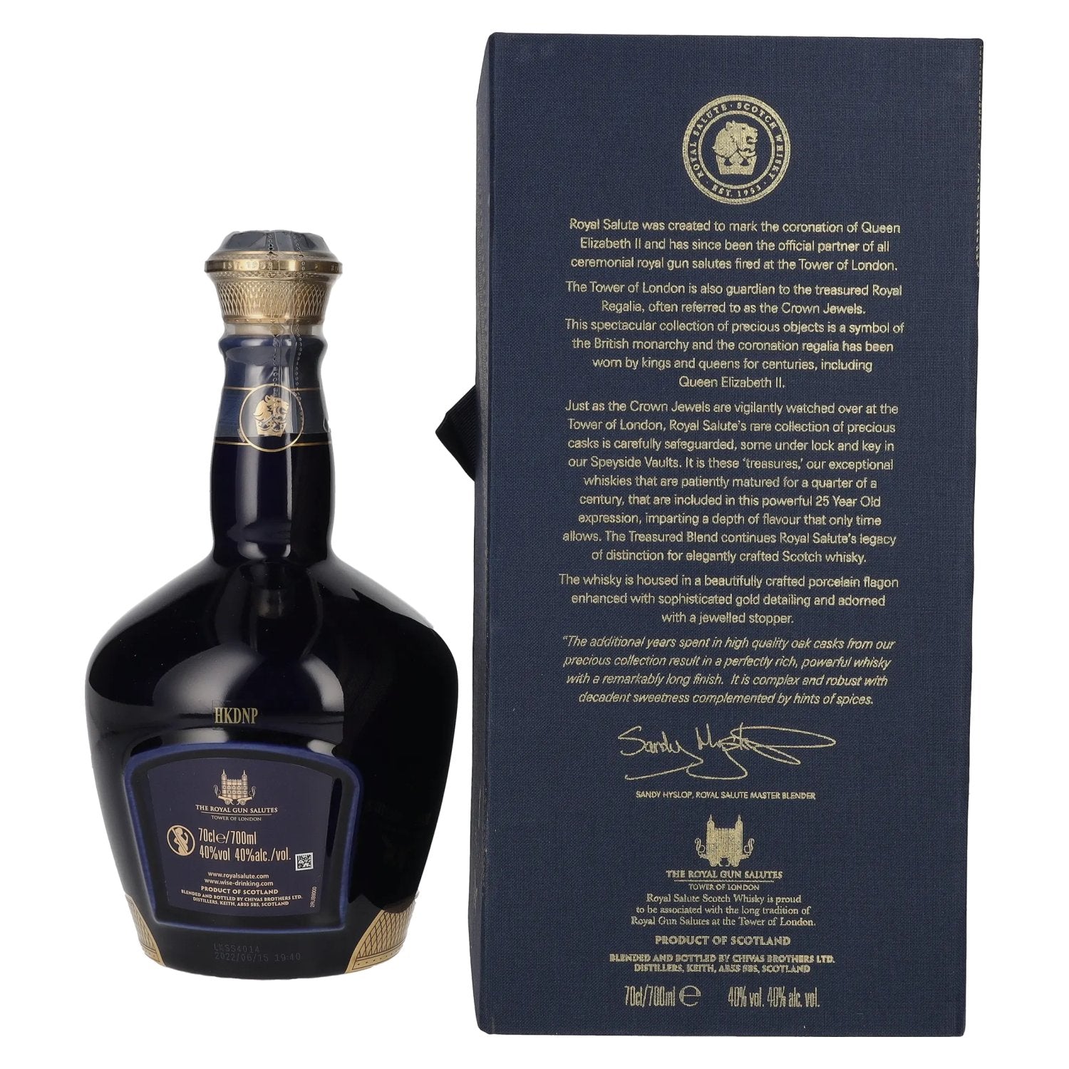 Royal Salute 25 Years Old THE TREASURE BLEND 40% Vol. 0,7l in gift box