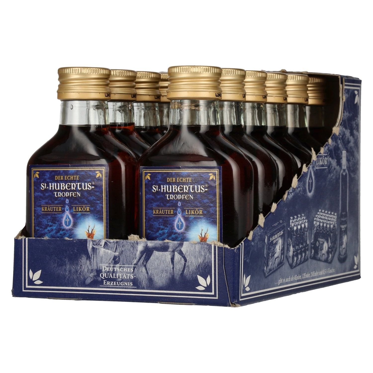 St. Hubertus Tropfen Kräuterlikör 30% Vol. 12x0,1l
