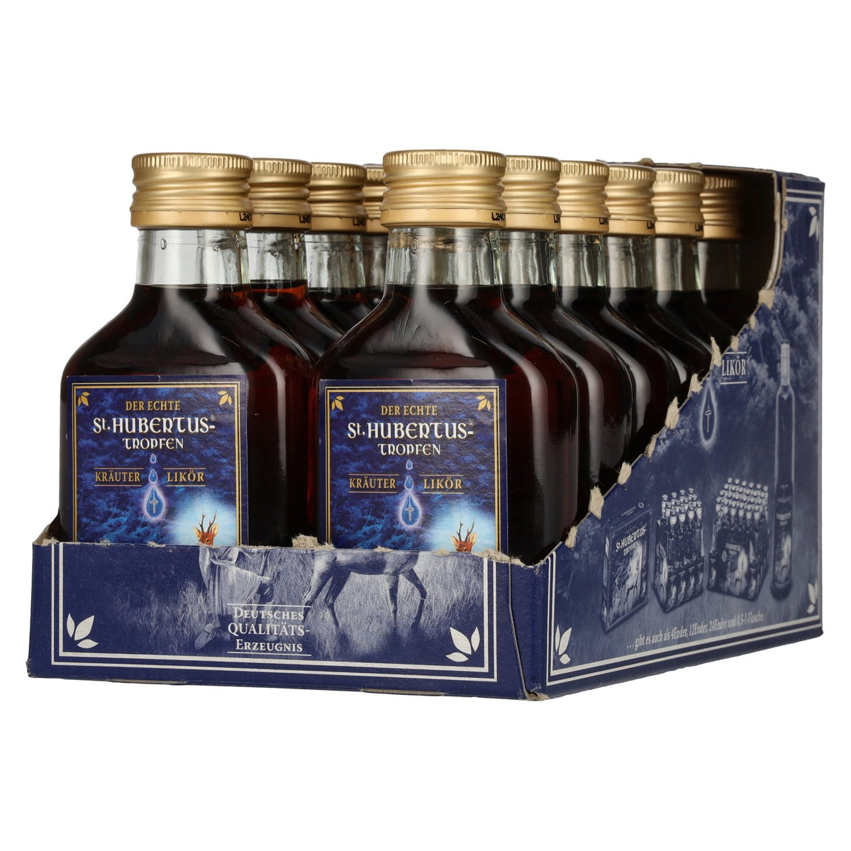 St. Hubertus Tropfen Kräuterlikör 30% Vol. 12x0,1l
