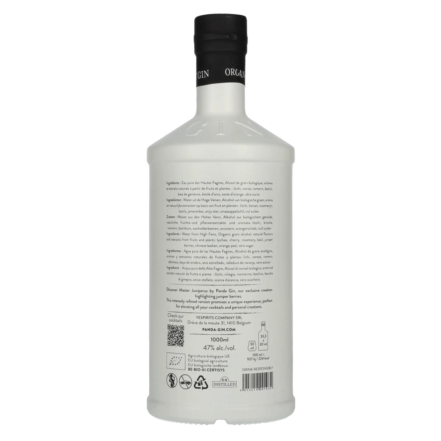 PANDA Master Juniperus Dry Gin Vintage 2025 47% Vol. 1l