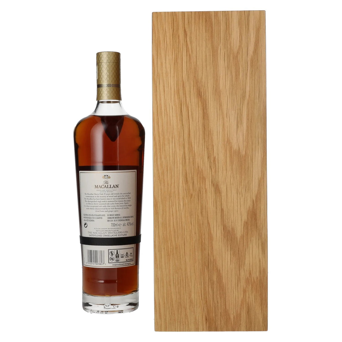The Macallan 25 Years Old SHERRY OAK 2022 43% Vol. 0,7l in wooden box