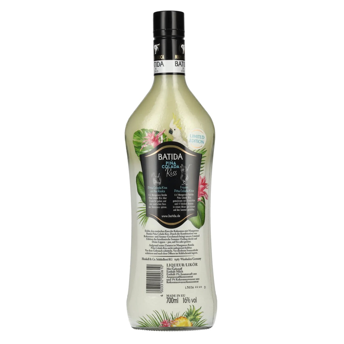 Mangaroca BATIDA de Côco Piña Colada Kiss Limited Edition 16% Vol. 0,7l