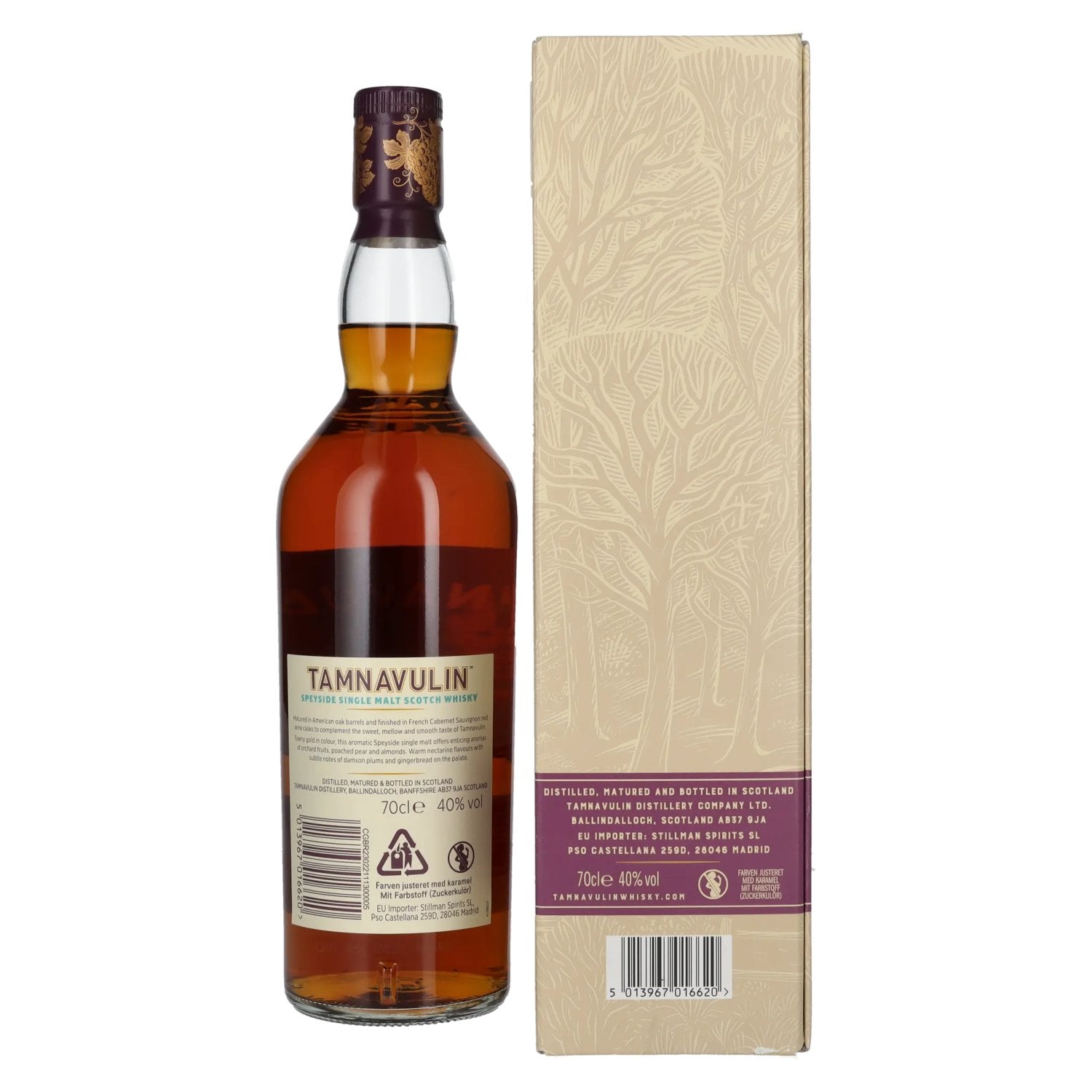 Tamnavulin FRENCH CABERNET SAUVIGNON CASK Speyside Single Malt Scotch Whisky 40% Vol. 0,7l in gift box