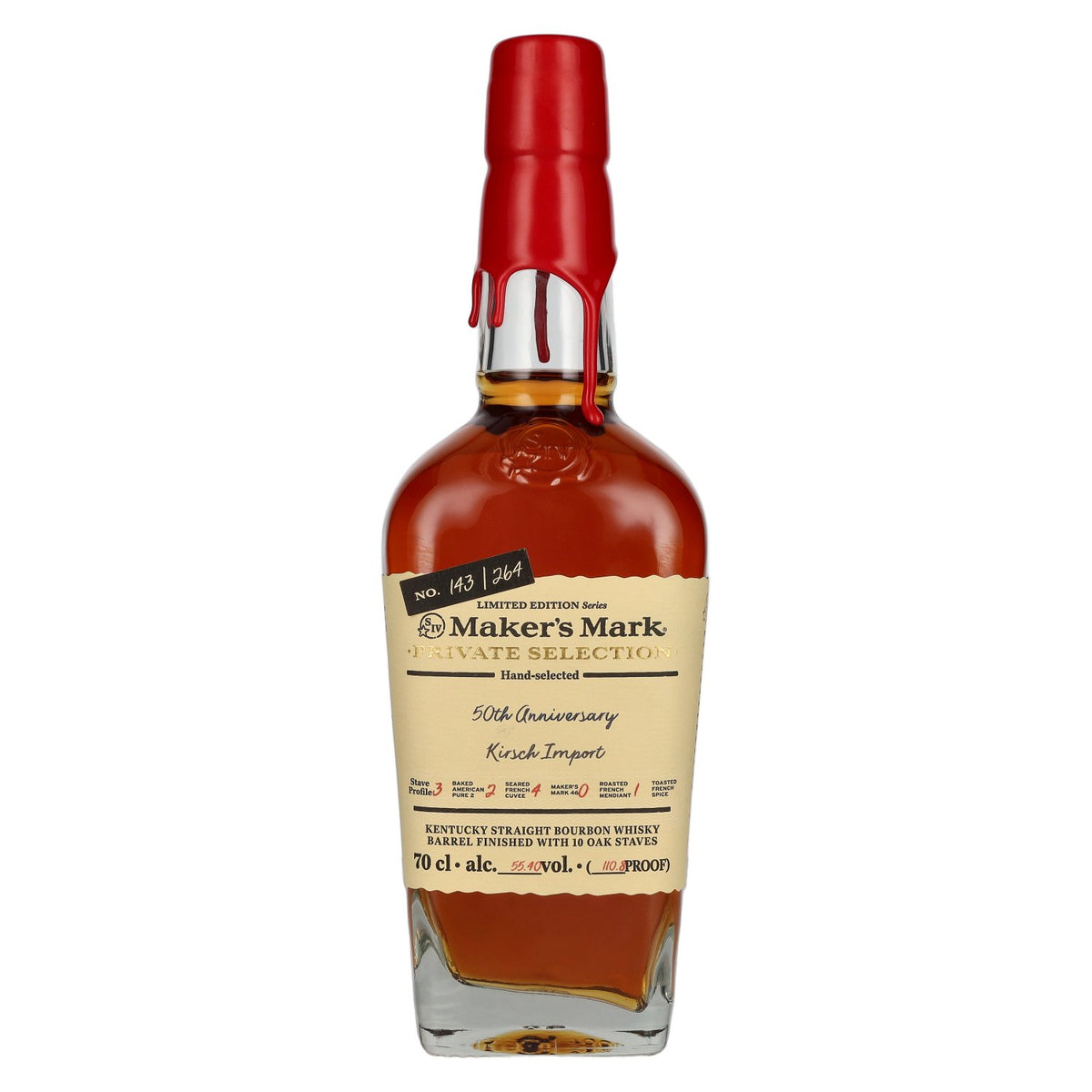 Maker's Mark PRIVATE SELECTION 50e anniversaire Kirsch Import Édition limitée 55,4 % vol. 0,7 l