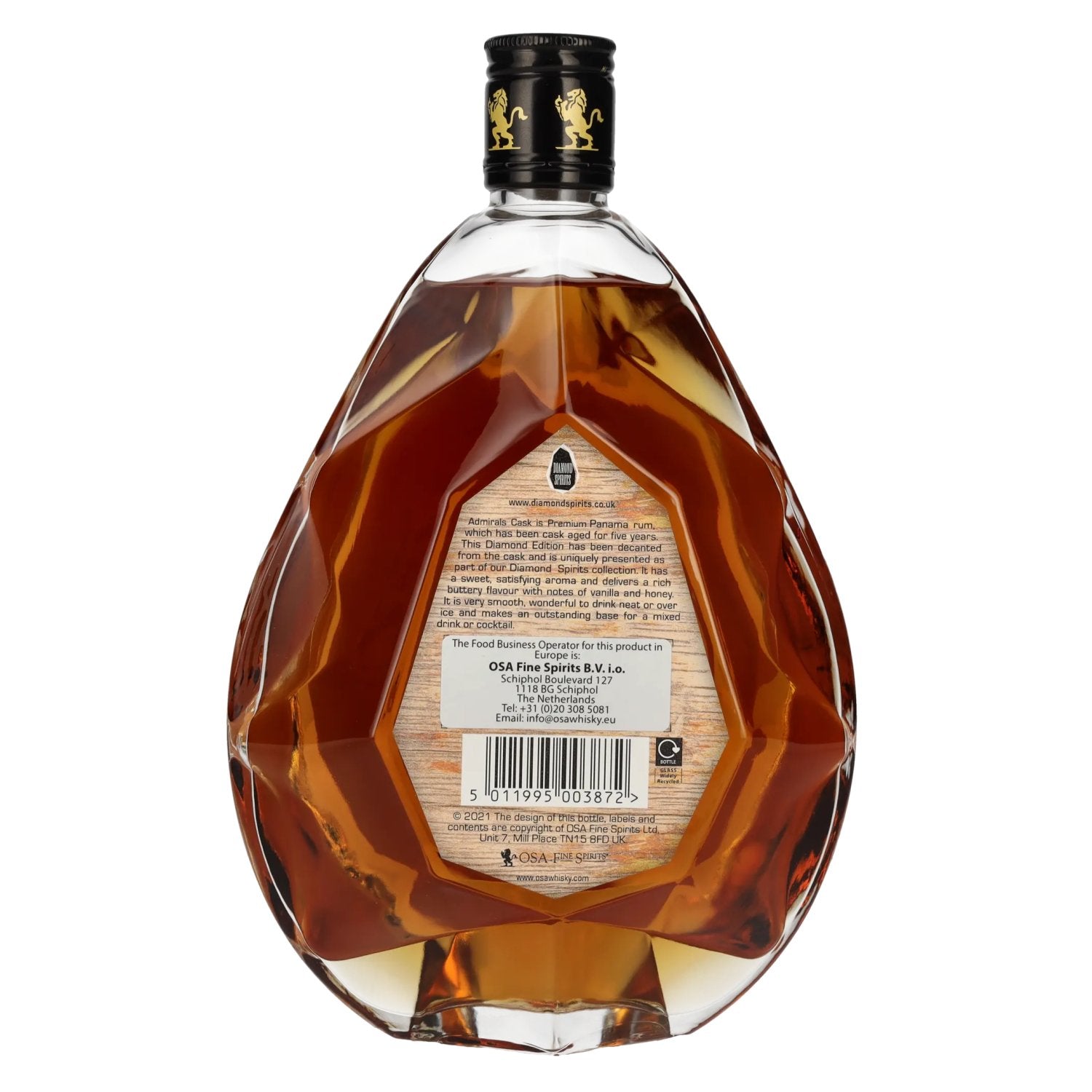 OSA Fine Spirits Admiral's Cask Premium Panama Rum Diamond 40% Vol. 0,7l