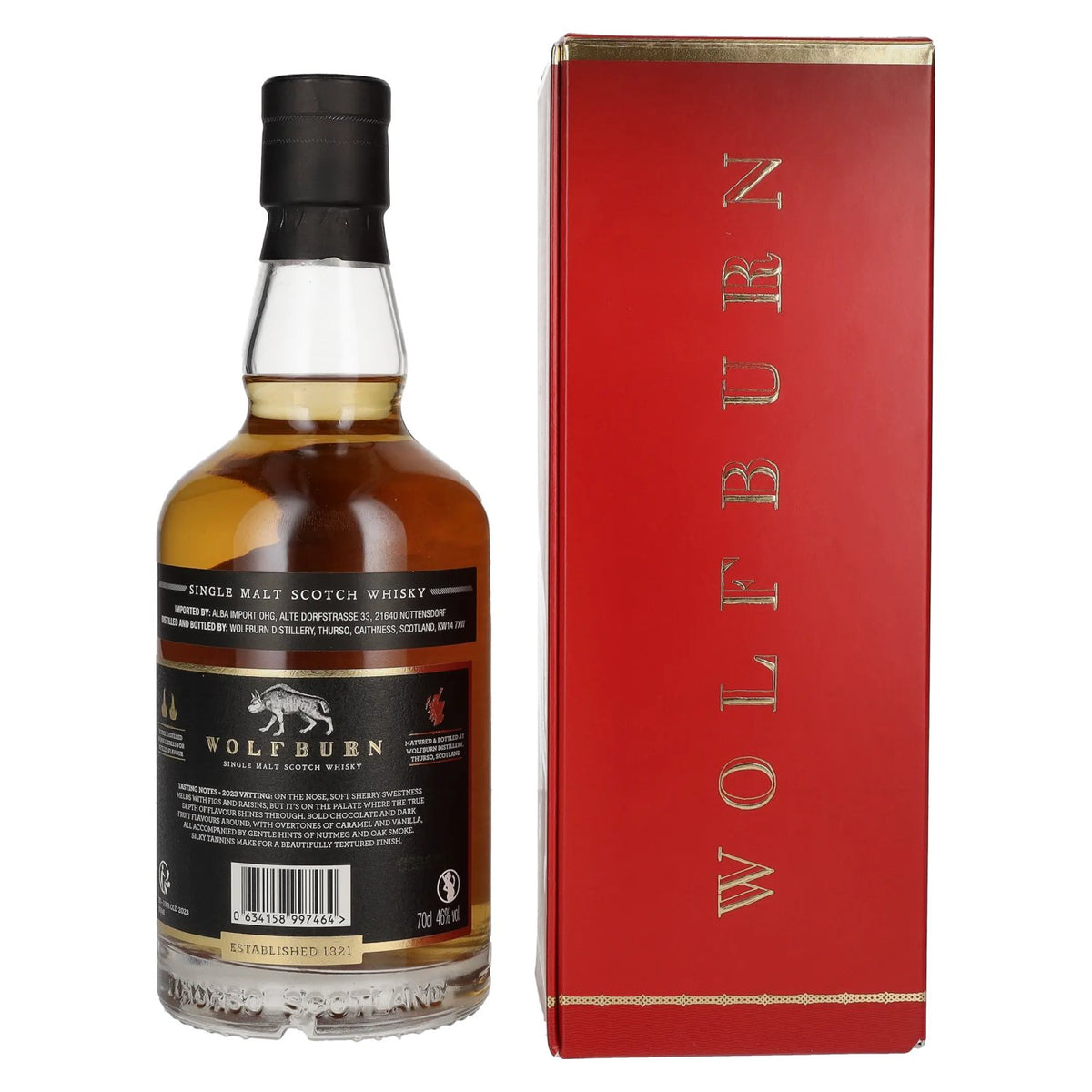 Wolfburn 10 Years Old Single Malt Scotch Whisky 46% Vol. 0,7l en boîte cadeau