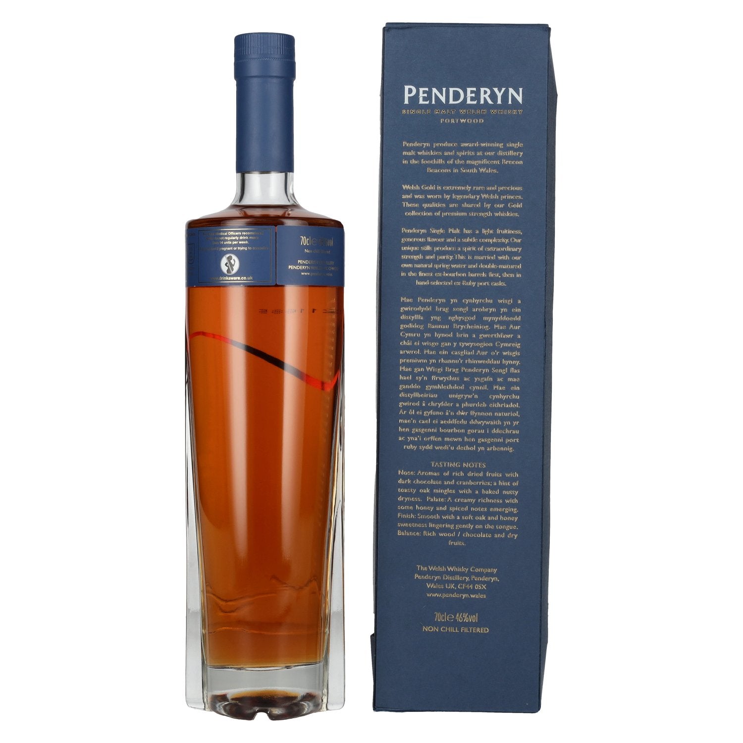 Penderyn PORTWOOD Single Malt Welsh Whiskey 46% Vol. 0,7l in Geschenkbox