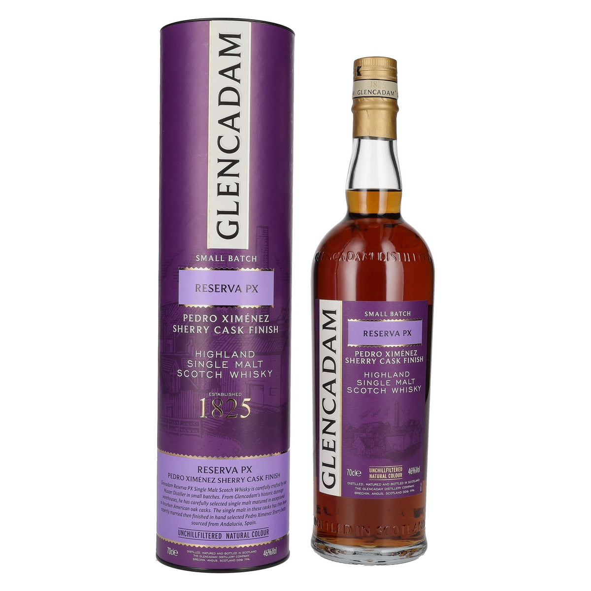 Glencadam RESERVA PX Small Batch 46% Vol. 0,7l en boîte cadeau