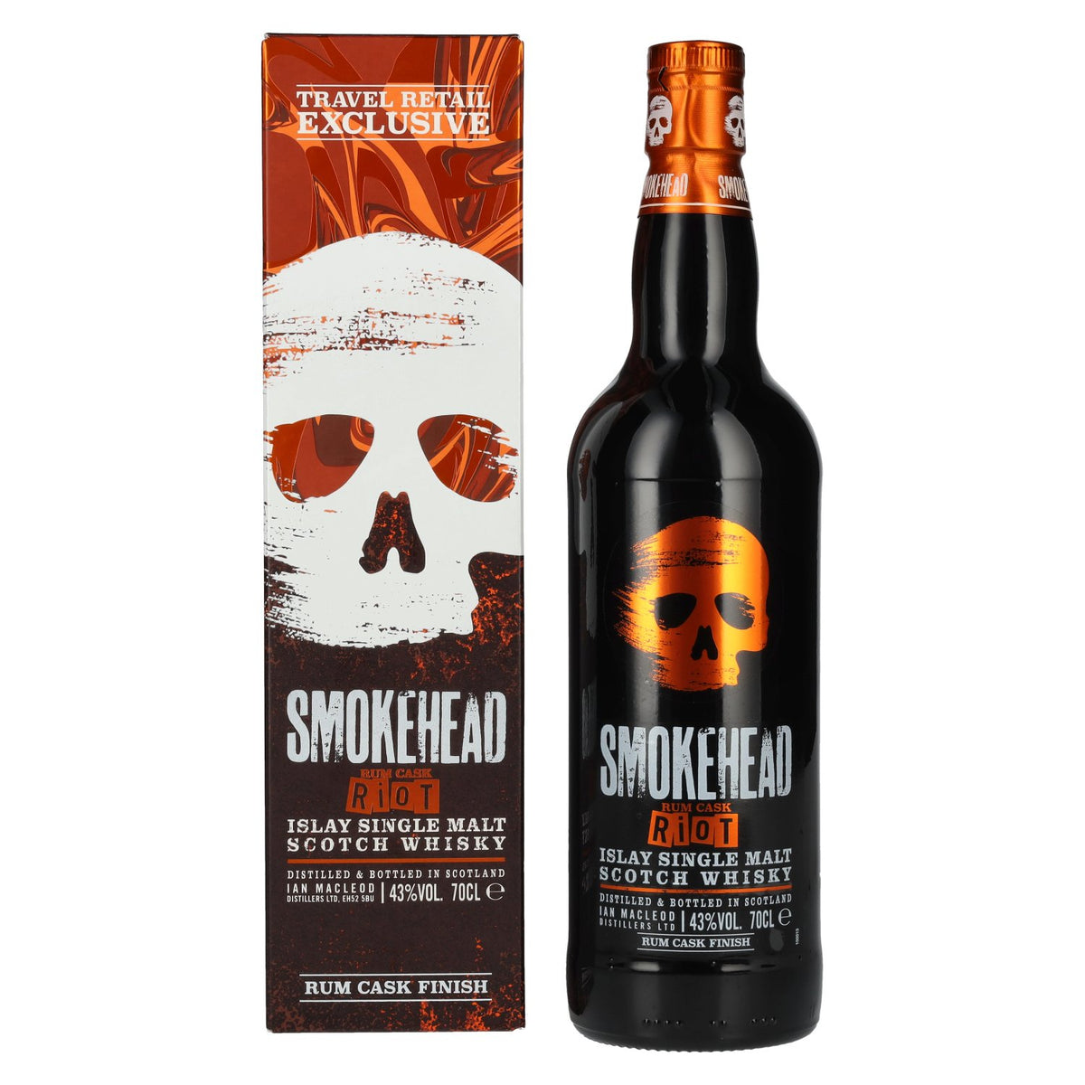 Smokehead RUM RIOT Islay Single Malt Scotch Whisky 43% Vol. 0,7l en coffret cadeau