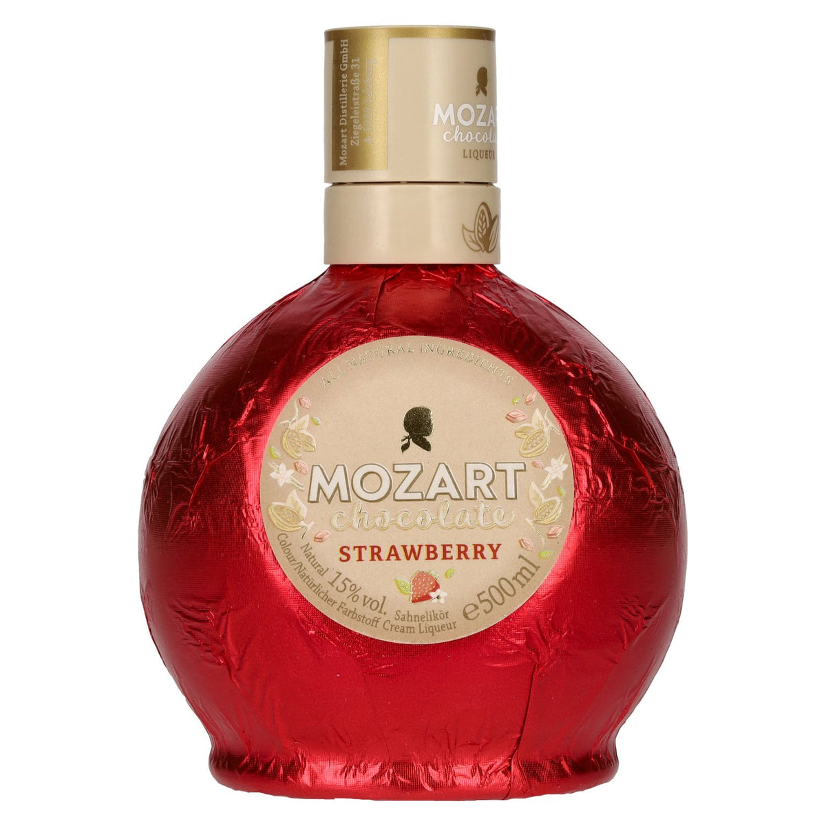 Mozart Chocolate Strawberry Sahnelikör 15% Vol. 0,5l