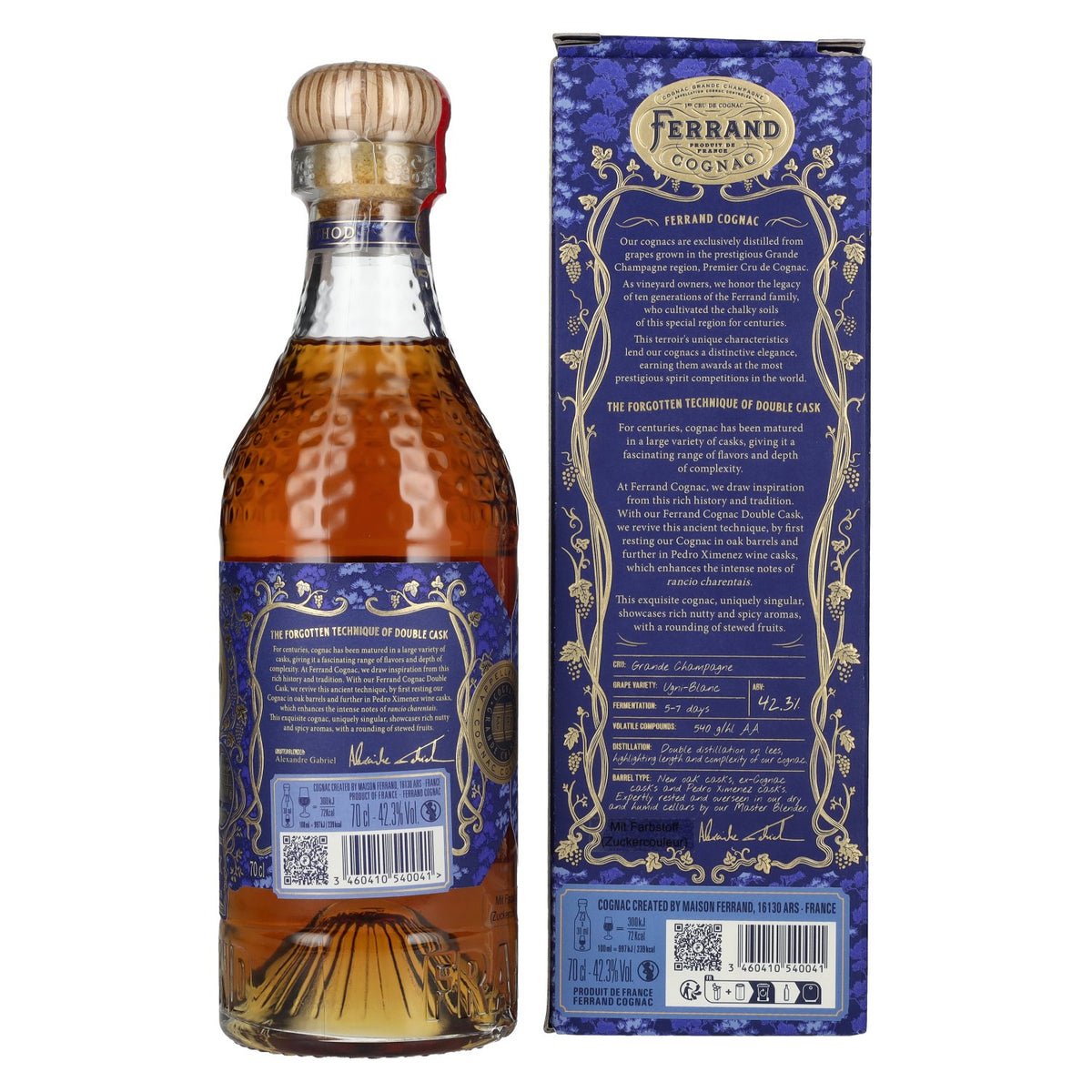 Pierre Ferrand RÉSERVE 1er Cru de Cognac DOUBLE CASK 42,3% Vol. 0,7l in gift box